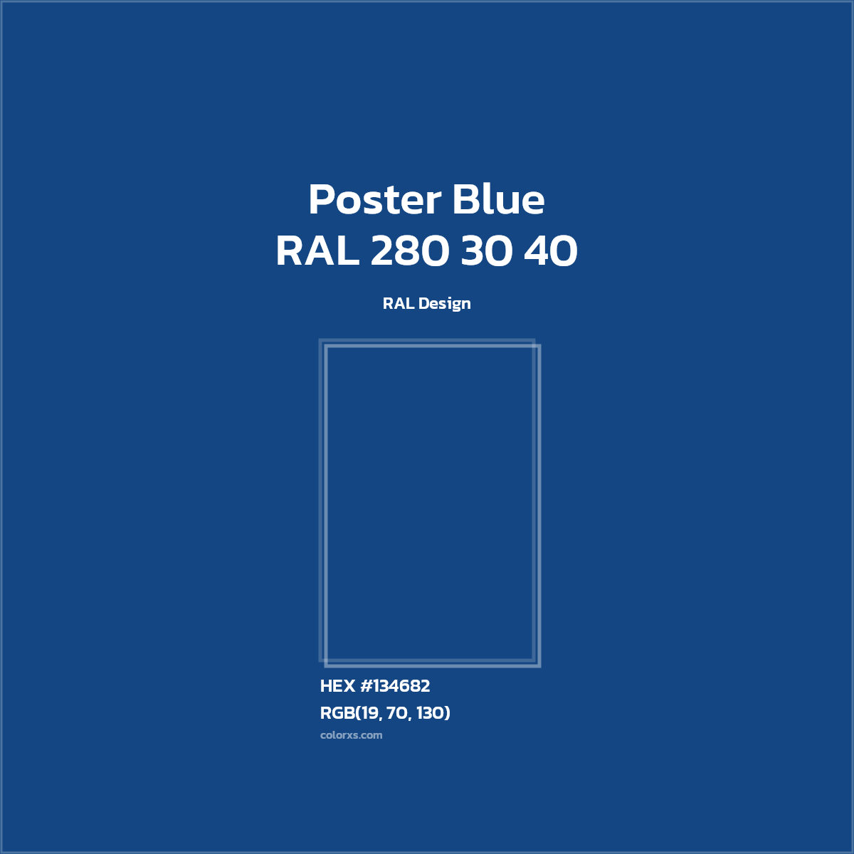 #134682 RAL 280 30 40 - Poster Blue CMS RAL Design - Color codes and meaning | Matching colors and paints