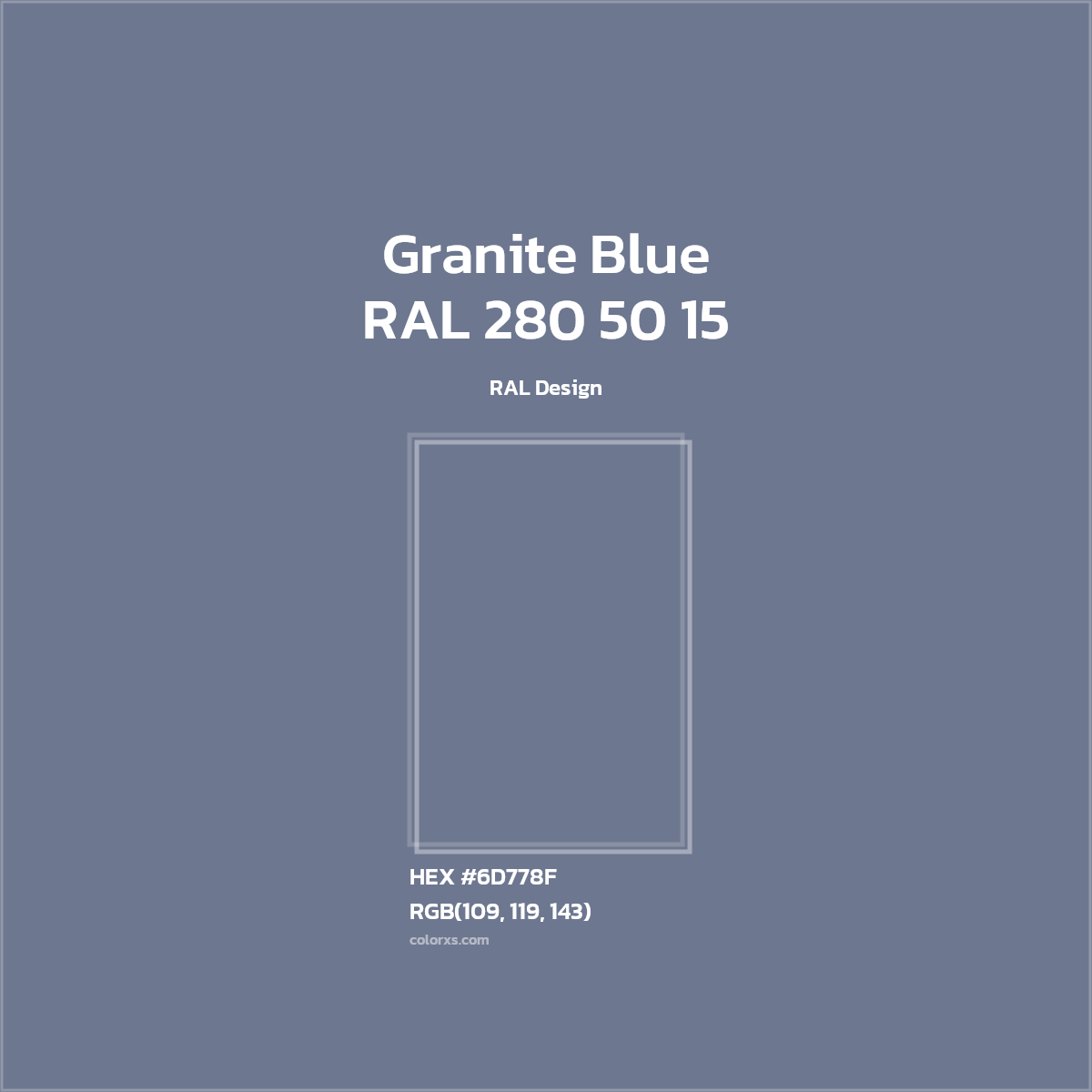 #6D778F RAL 280 50 15 - Granite Blue CMS RAL Design - Color codes and meaning | Matching colors and paints