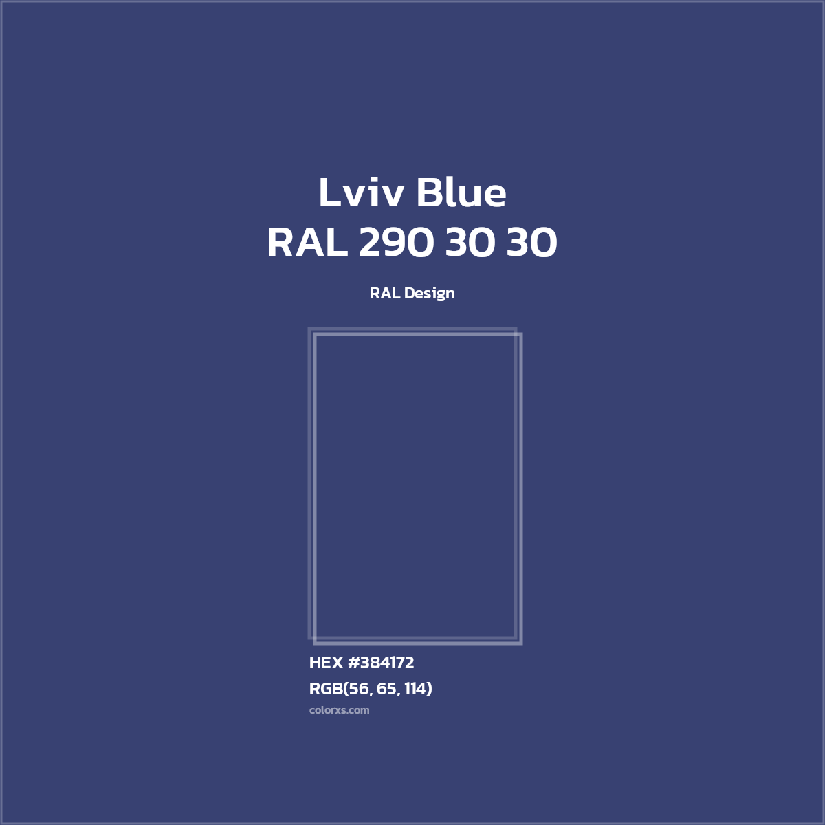 #384172 RAL 290 30 30 - Lviv Blue CMS RAL Design - Color codes and meaning | Matching colors and paints