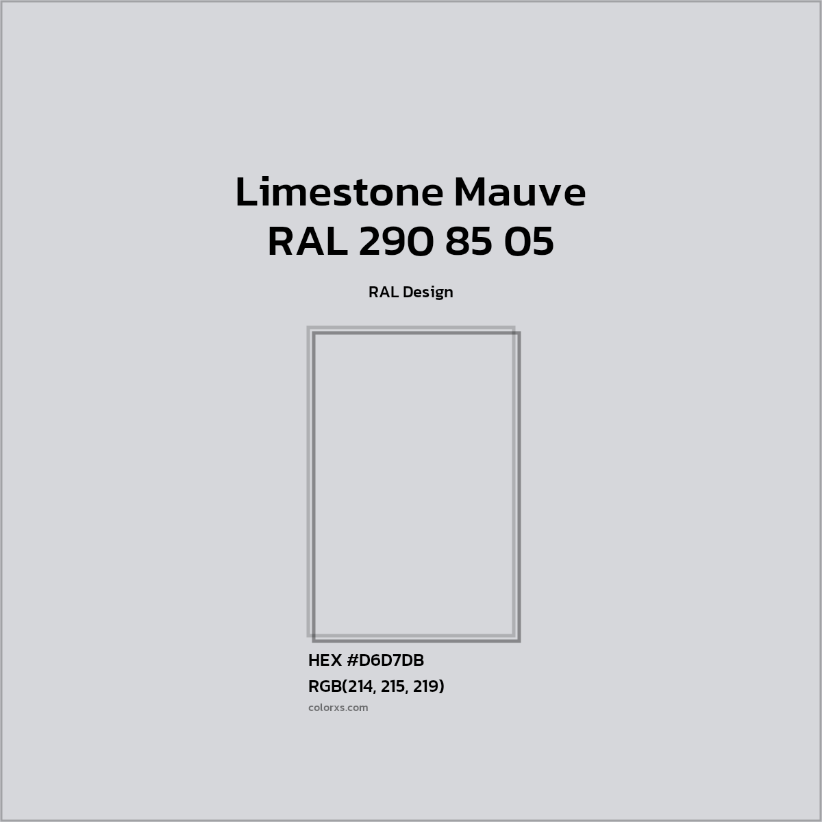 #D6D7DB RAL 290 85 05 - Limestone Mauve CMS RAL Design - Color codes and meaning | Matching colors and paints
