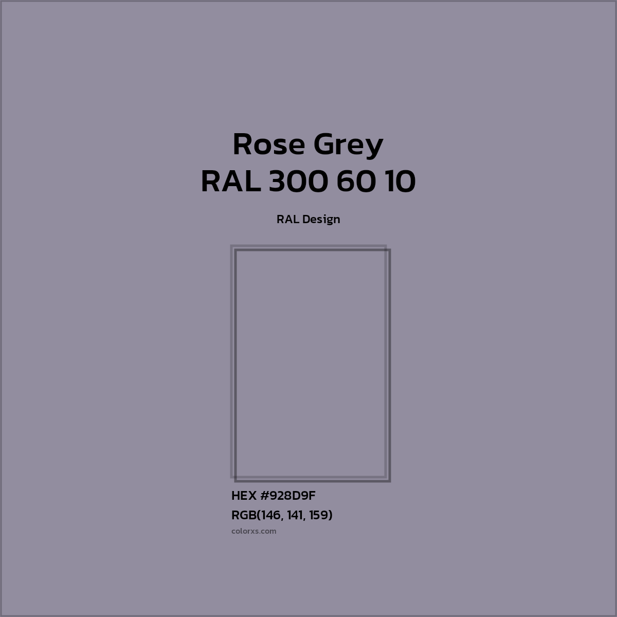 #928D9F RAL 300 60 10 - Rose Grey CMS RAL Design - Color codes and meaning | Matching colors and paints