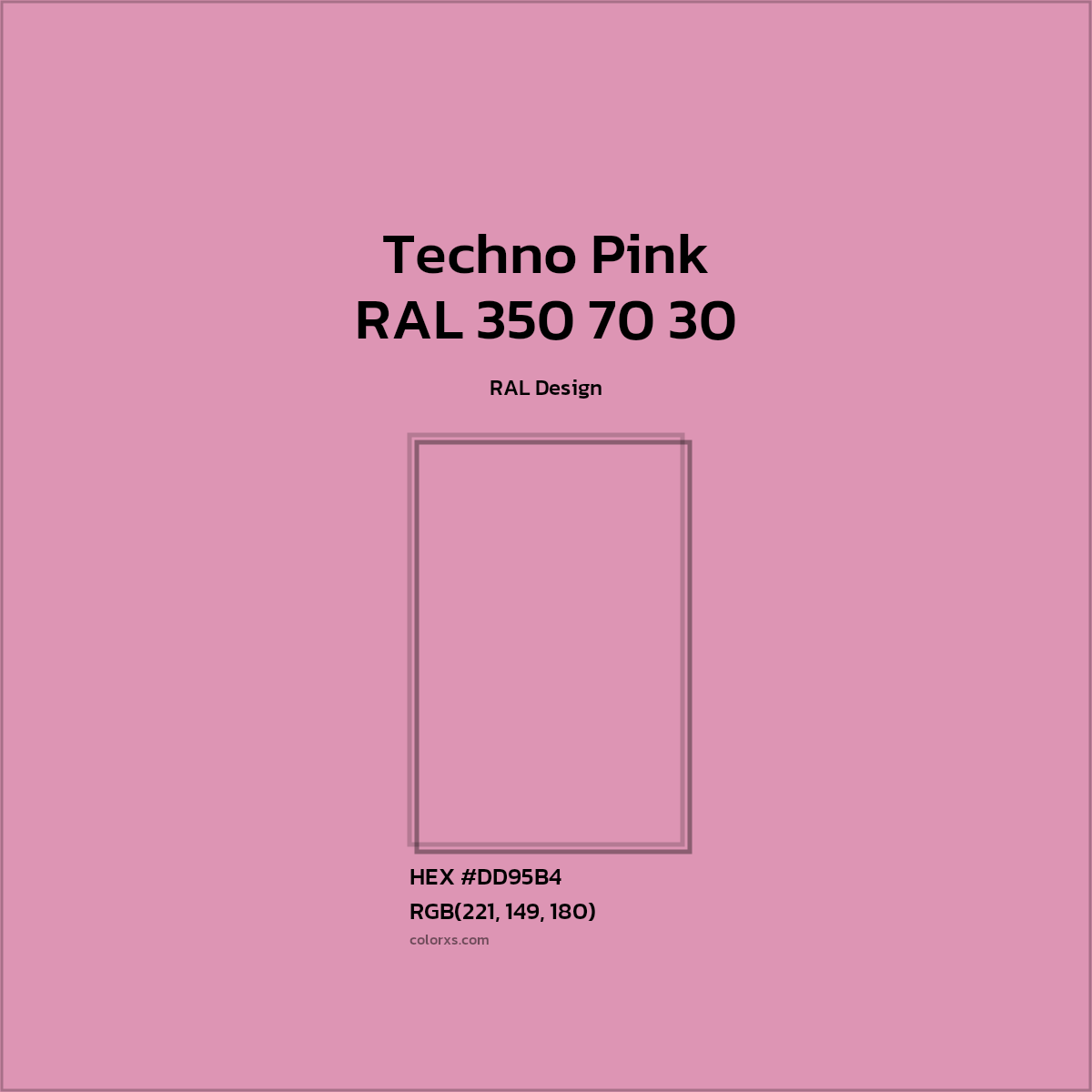 #DD95B4 RAL 350 70 30 - Techno Pink CMS RAL Design - Color codes and meaning | Matching colors and paints