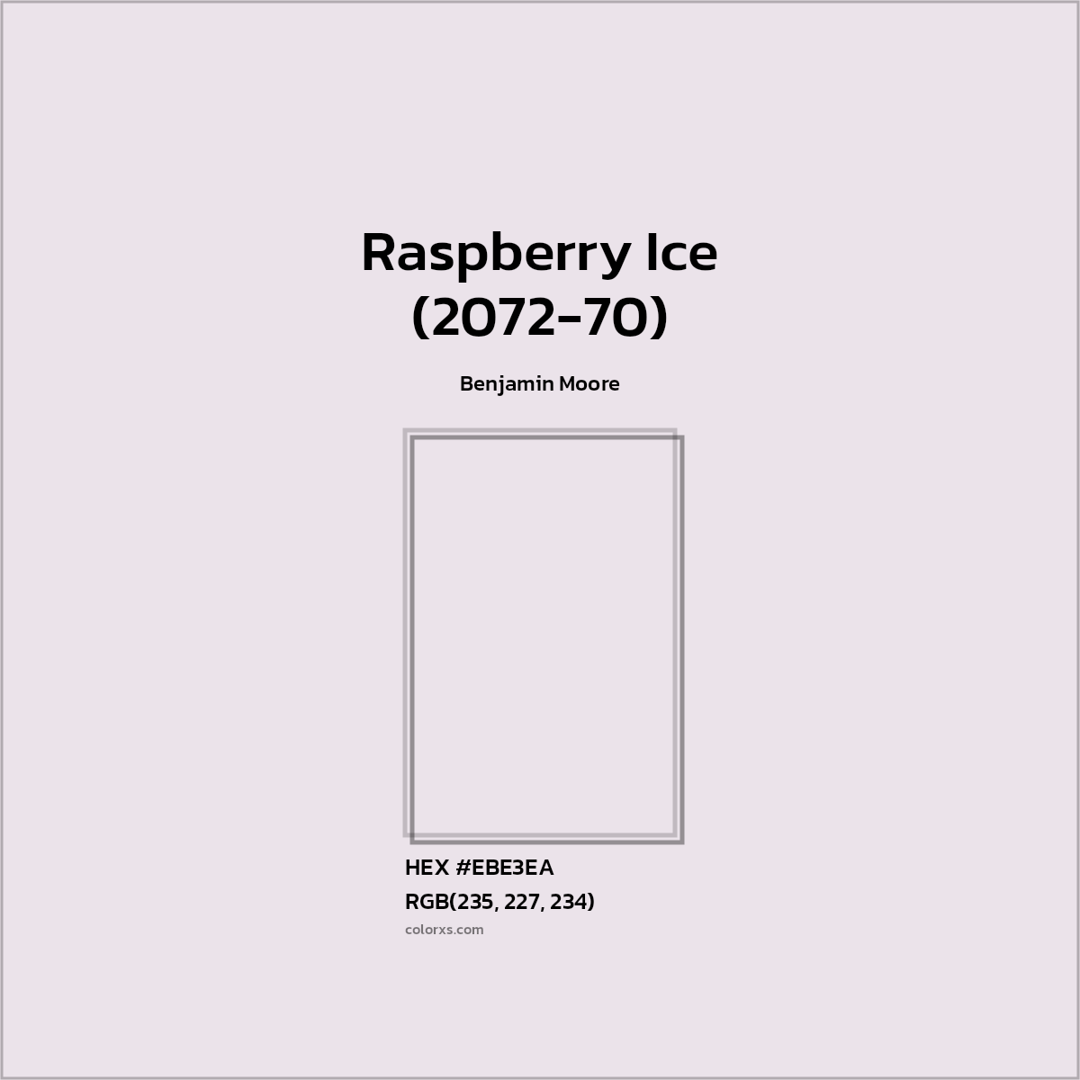 #EBE3EA Raspberry Ice (2072-70) Paint Benjamin Moore - Color codes and meaning | Matching colors and paints