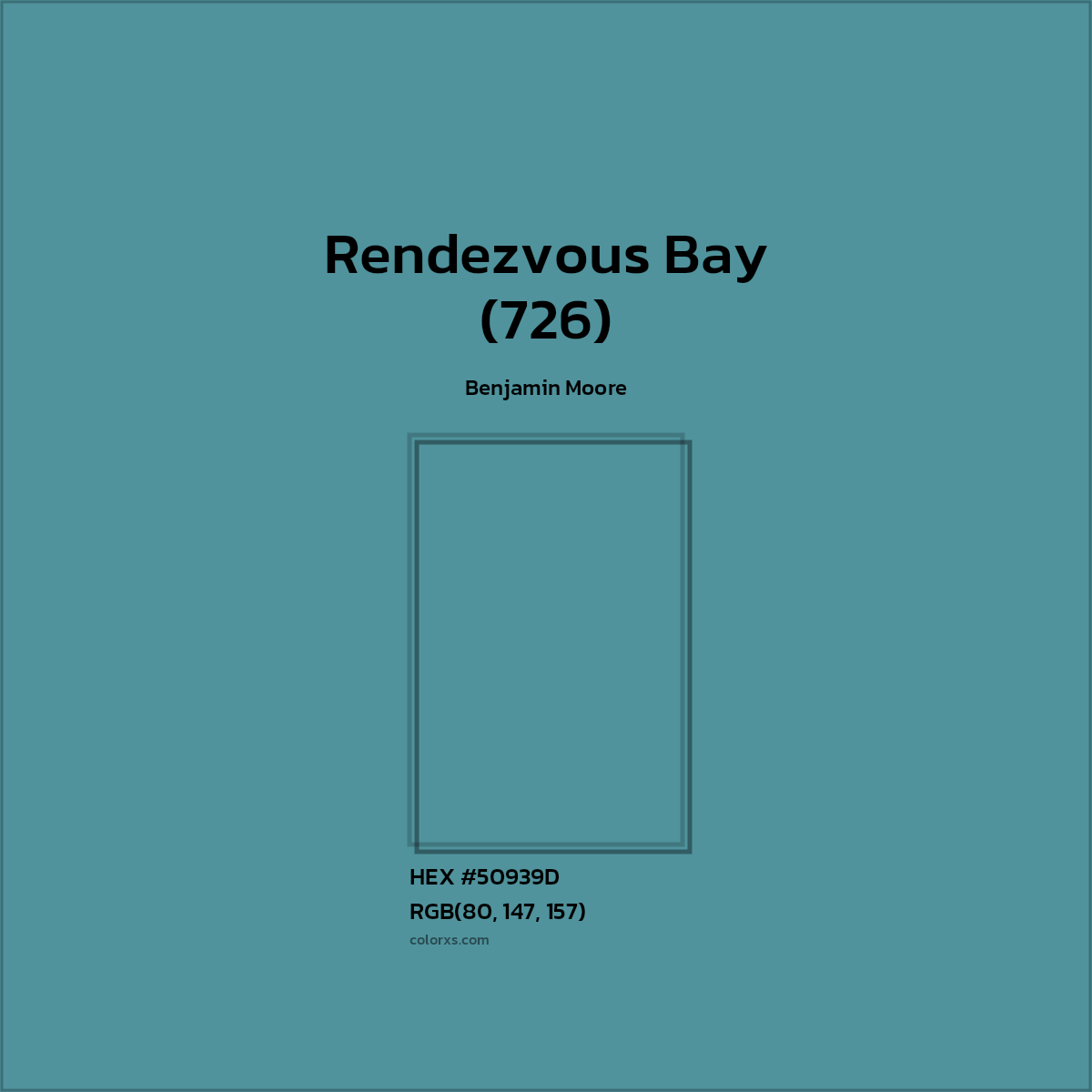 #50939D Rendezvous Bay (726) Paint Benjamin Moore - Color codes and meaning | Matching colors and paints