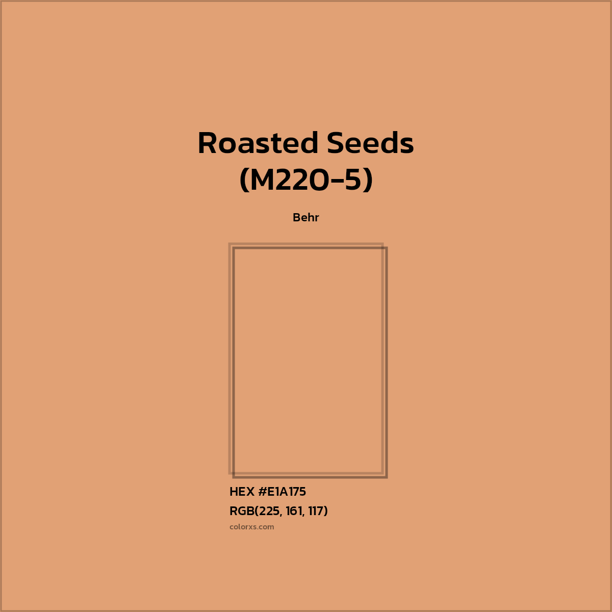 #E1A175 Roasted Seeds (M220-5) Paint Behr - Color codes and meaning | Matching colors and paints
