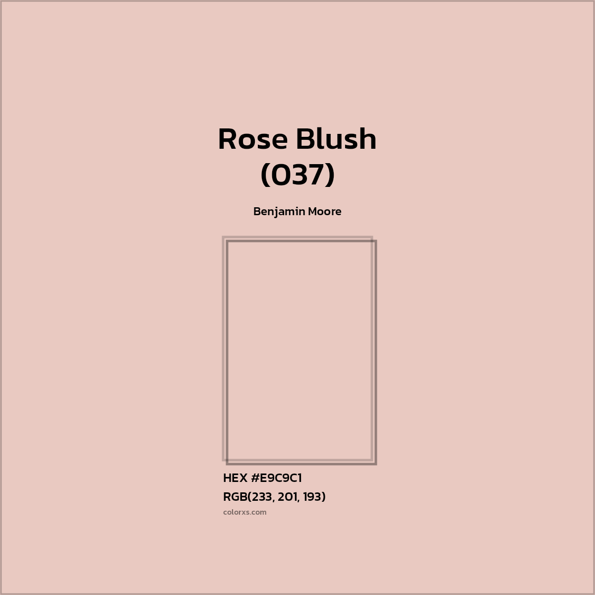 #E9C9C1 Rose Blush (037) Paint Benjamin Moore - Color codes and meaning | Matching colors and paints