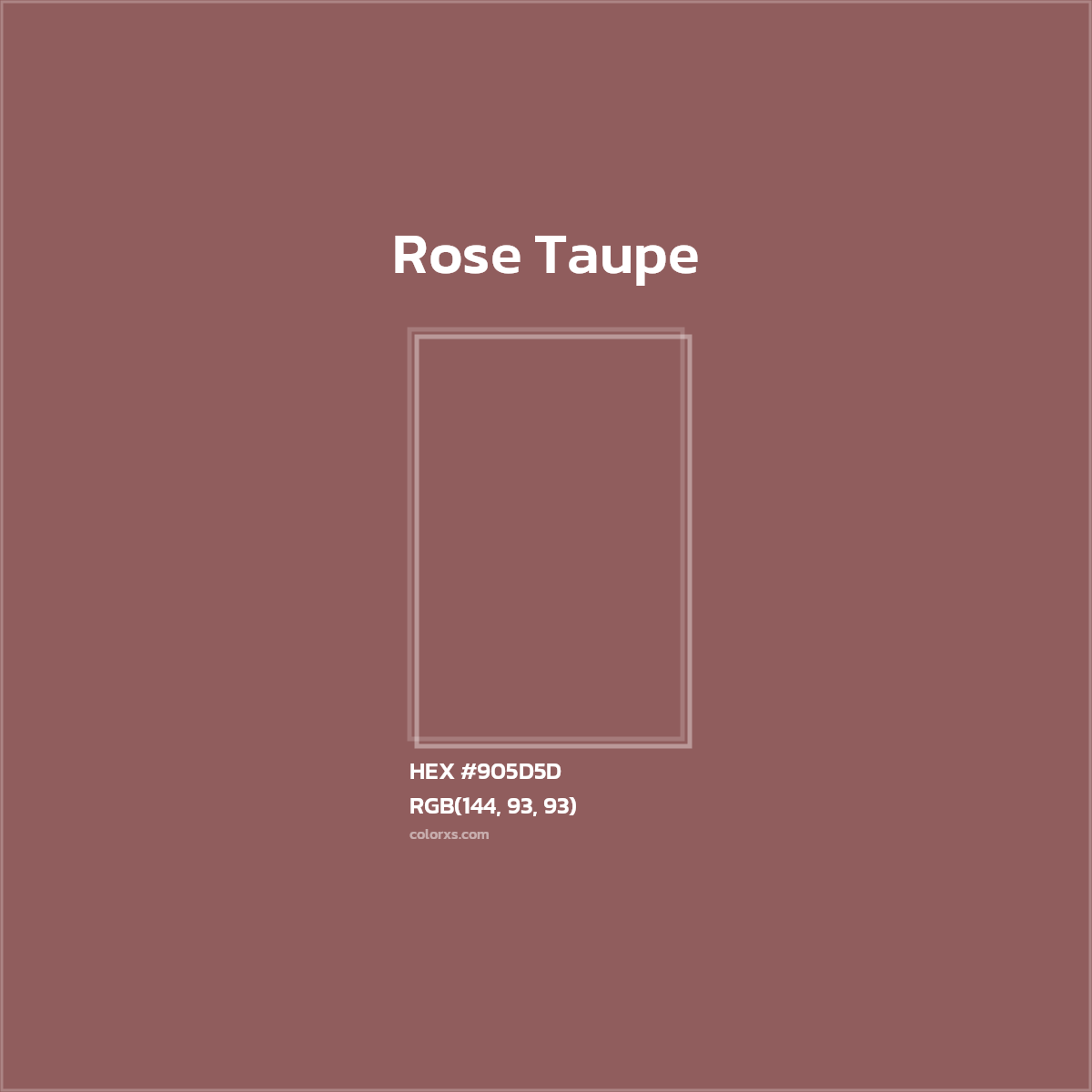 #905D5D Rose Taupe Color  - Color codes and meaning | Matching colors and paints