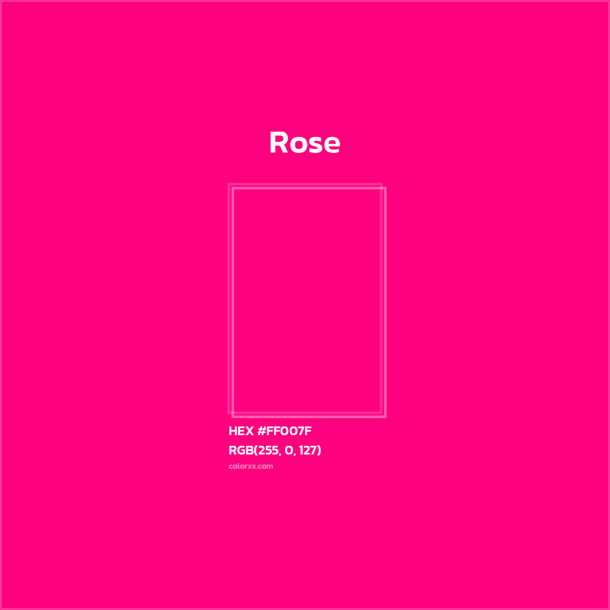 #FF007F Rose Color  - Color codes and meaning | Matching colors and paints