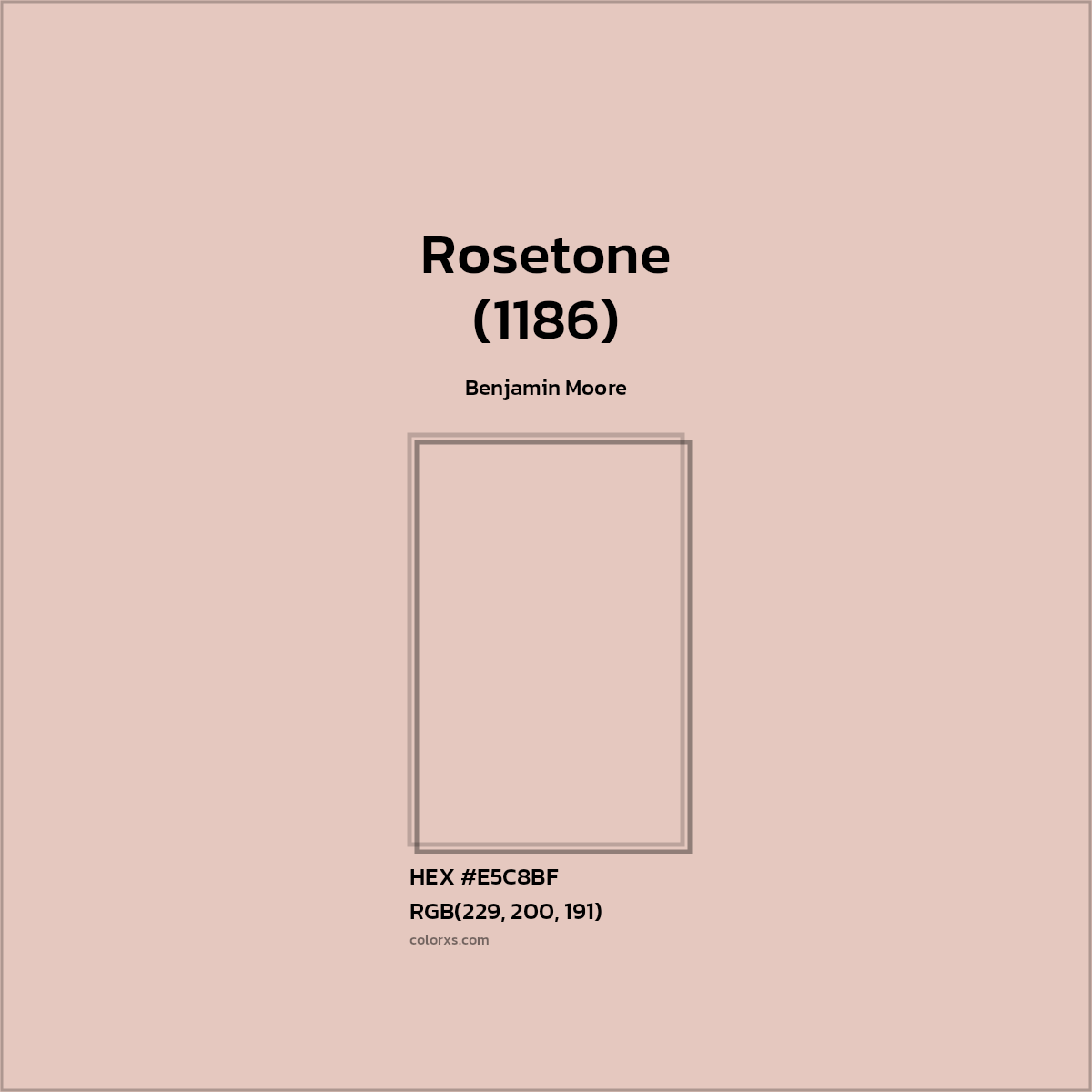 #E5C8BF Rosetone (1186) Paint Benjamin Moore - Color codes and meaning | Matching colors and paints