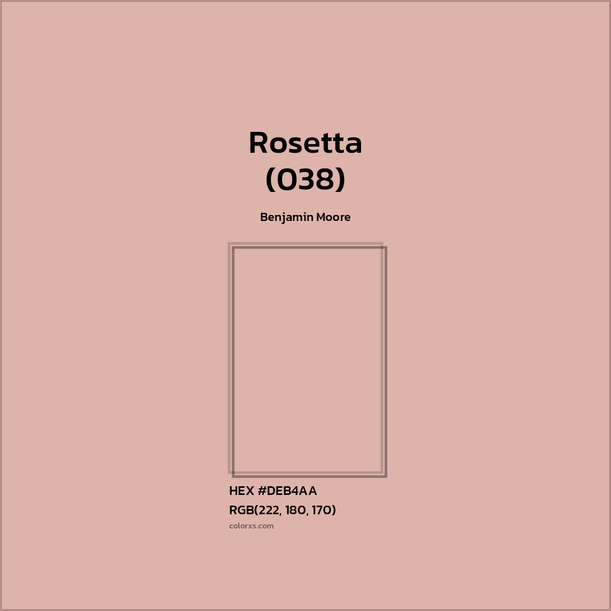 #DEB4AA Rosetta (038) Paint Benjamin Moore - Color codes and meaning | Matching colors and paints