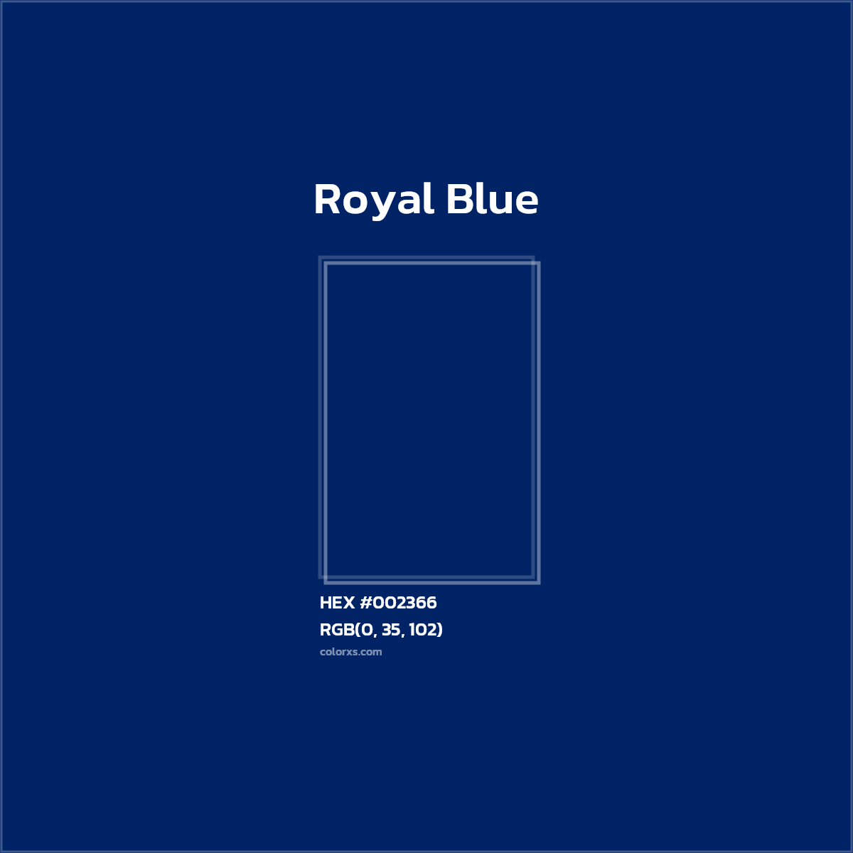 #002366 Royal Blue Color  - Color codes and meaning | Matching colors and paints