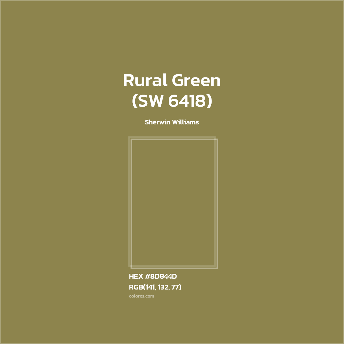 #8D844D Rural Green (SW 6418) Paint Sherwin Williams - Color codes and meaning | Matching colors and paints