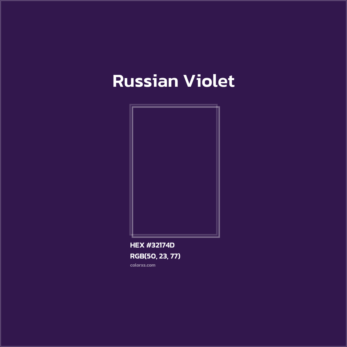 #32174D Russian Violet Color  - Color codes and meaning | Matching colors and paints