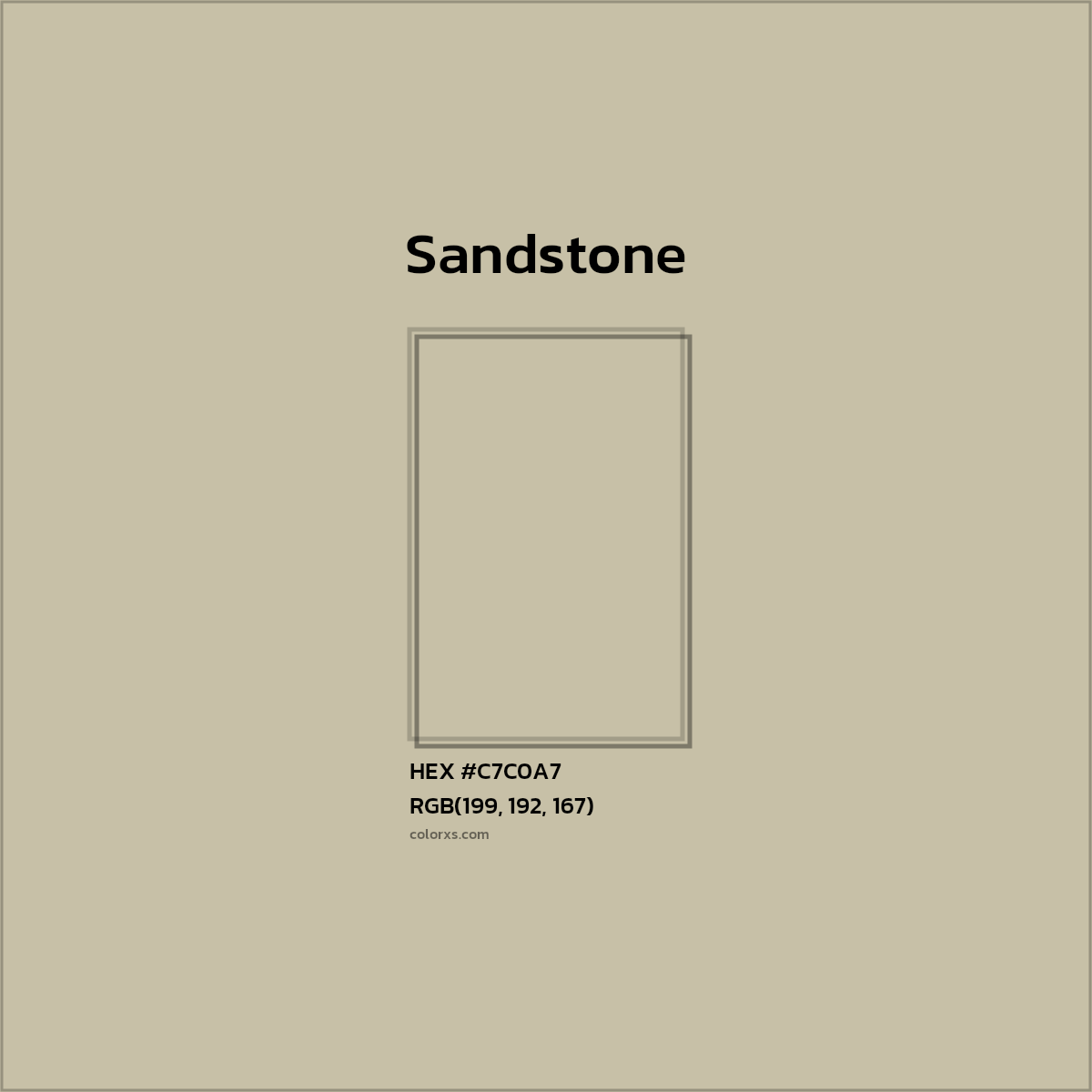 #C7C0A7 Sandstone Color  - Color codes and meaning | Matching colors and paints