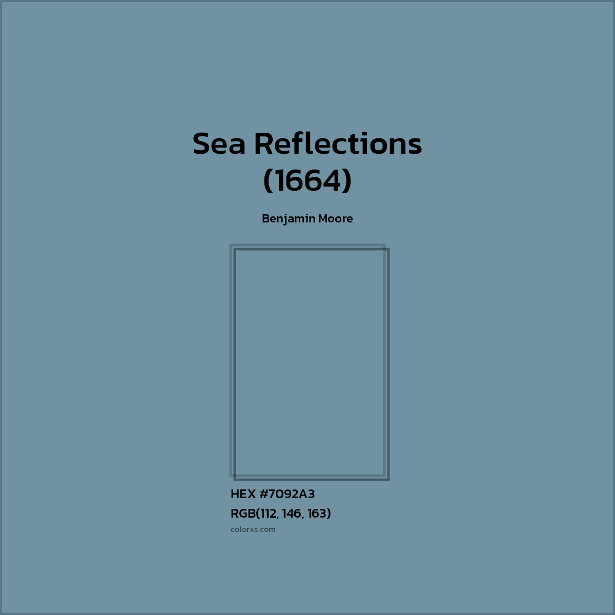 #7092A3 Sea Reflections (1664) Paint Benjamin Moore - Color codes and meaning | Matching colors and paints