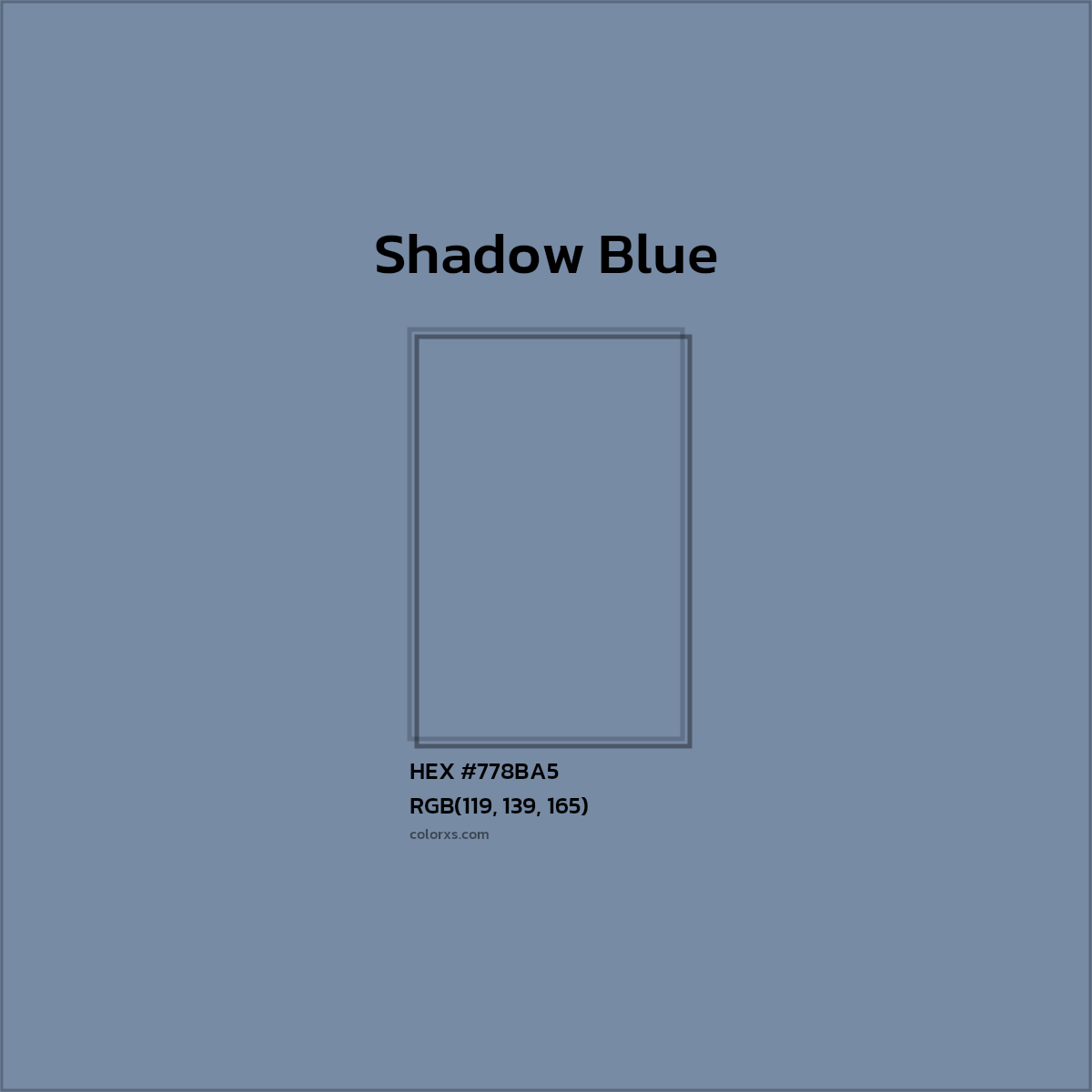 #778BA5 Shadow Blue Color Crayola Crayons - Color codes and meaning | Matching colors and paints