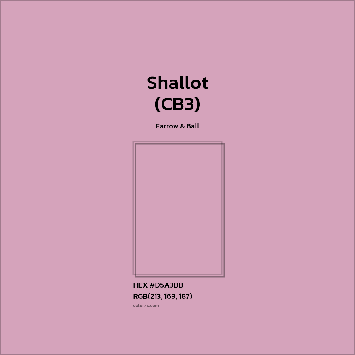 #D5A3BB Shallot (CB3) Paint Farrow & Ball - Color codes and meaning | Matching colors and paints