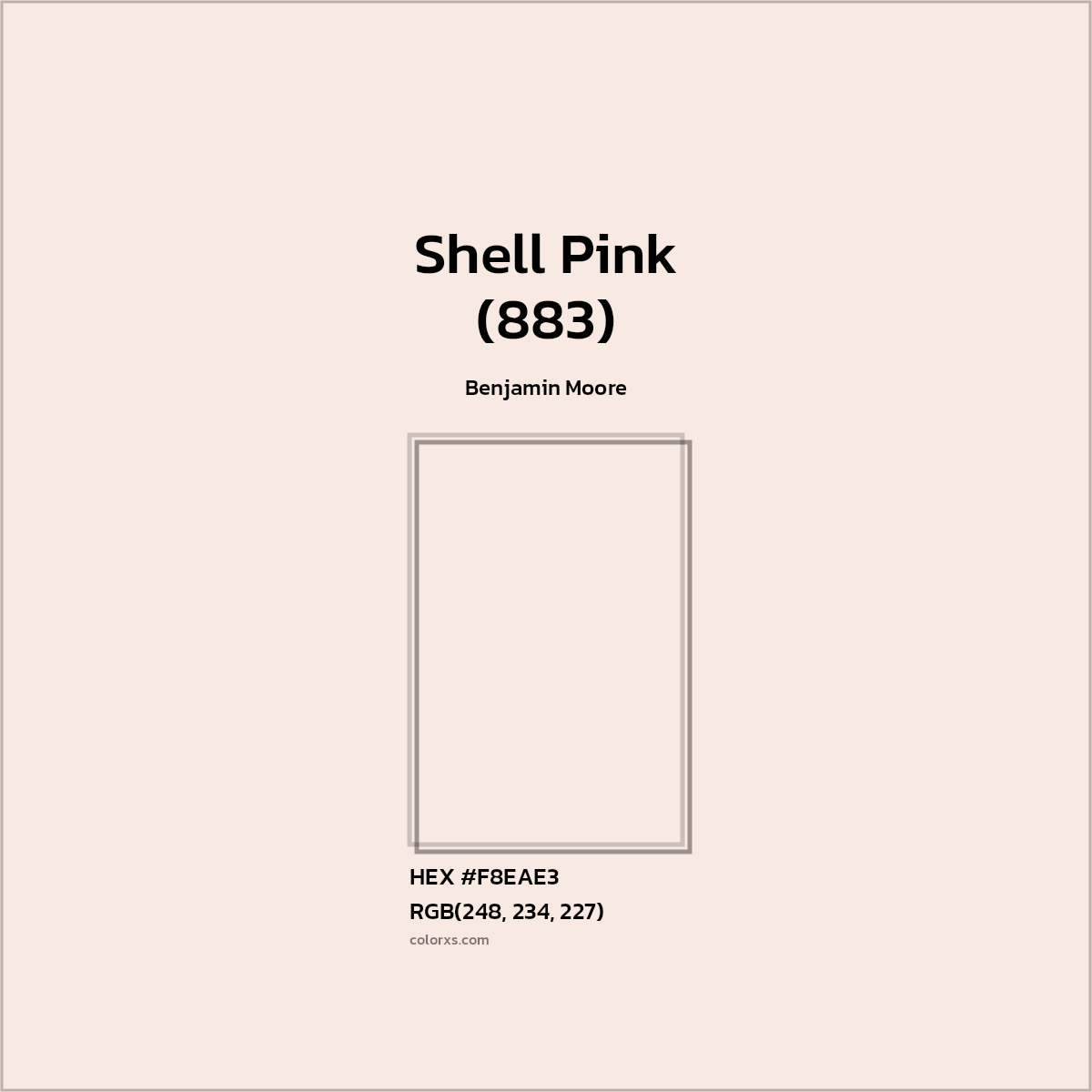 #F8EAE3 Shell Pink (883) Paint Benjamin Moore - Color codes and meaning | Matching colors and paints