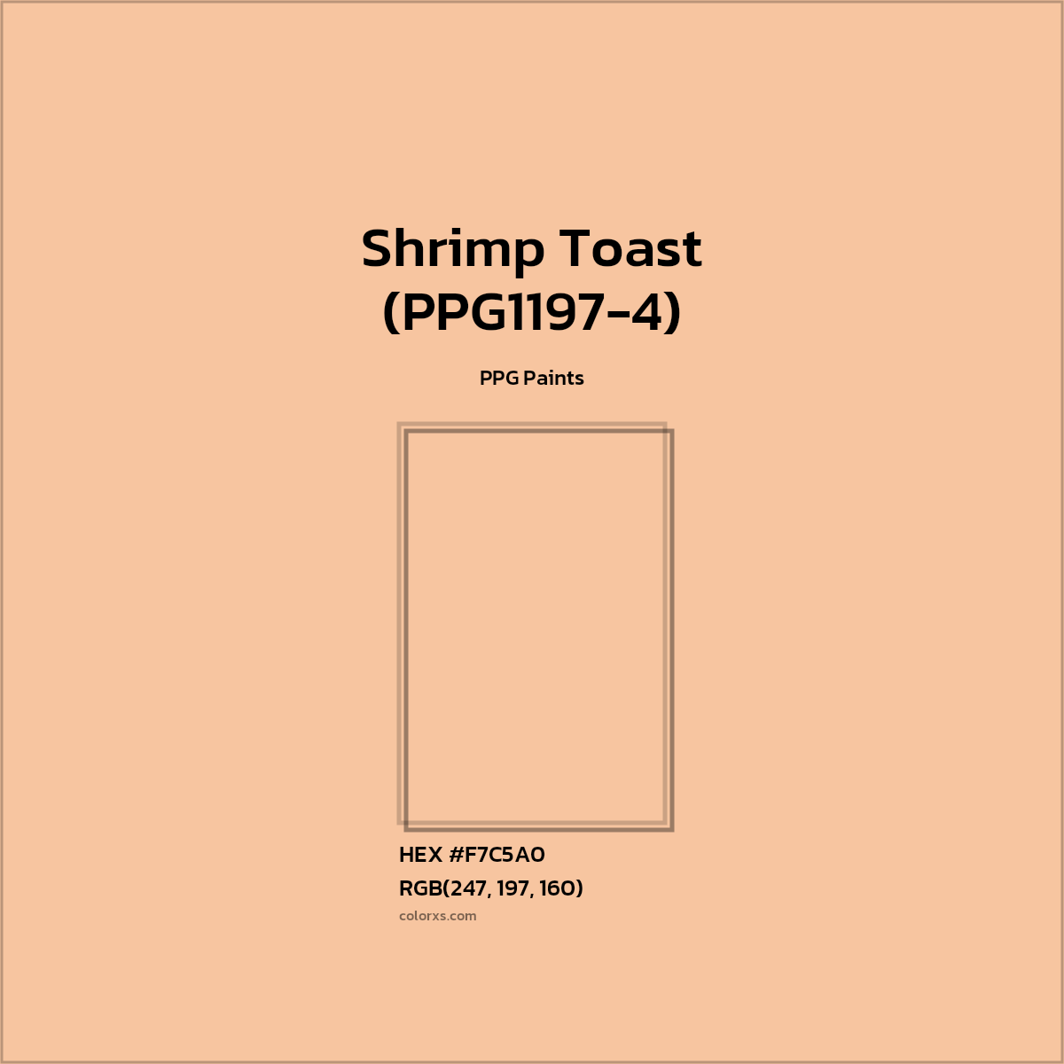 #F7C5A0 Shrimp Toast (PPG1197-4) Paint PPG Paints - Color codes and meaning | Matching colors and paints