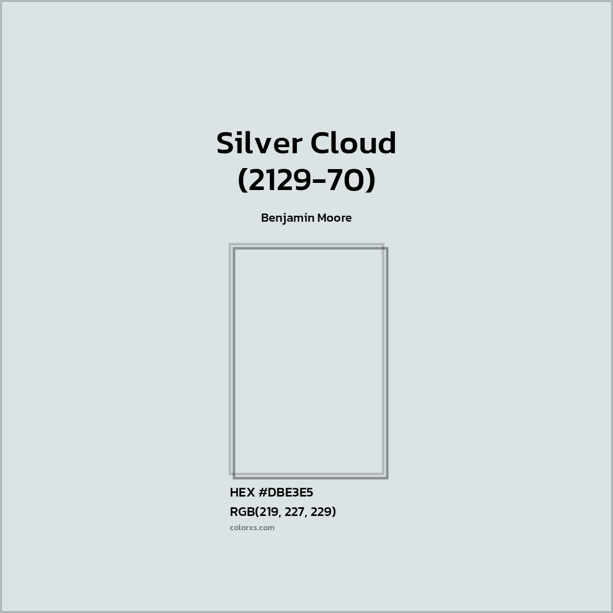#DBE3E5 Silver Cloud (2129-70) Paint Benjamin Moore - Color codes and meaning | Matching colors and paints
