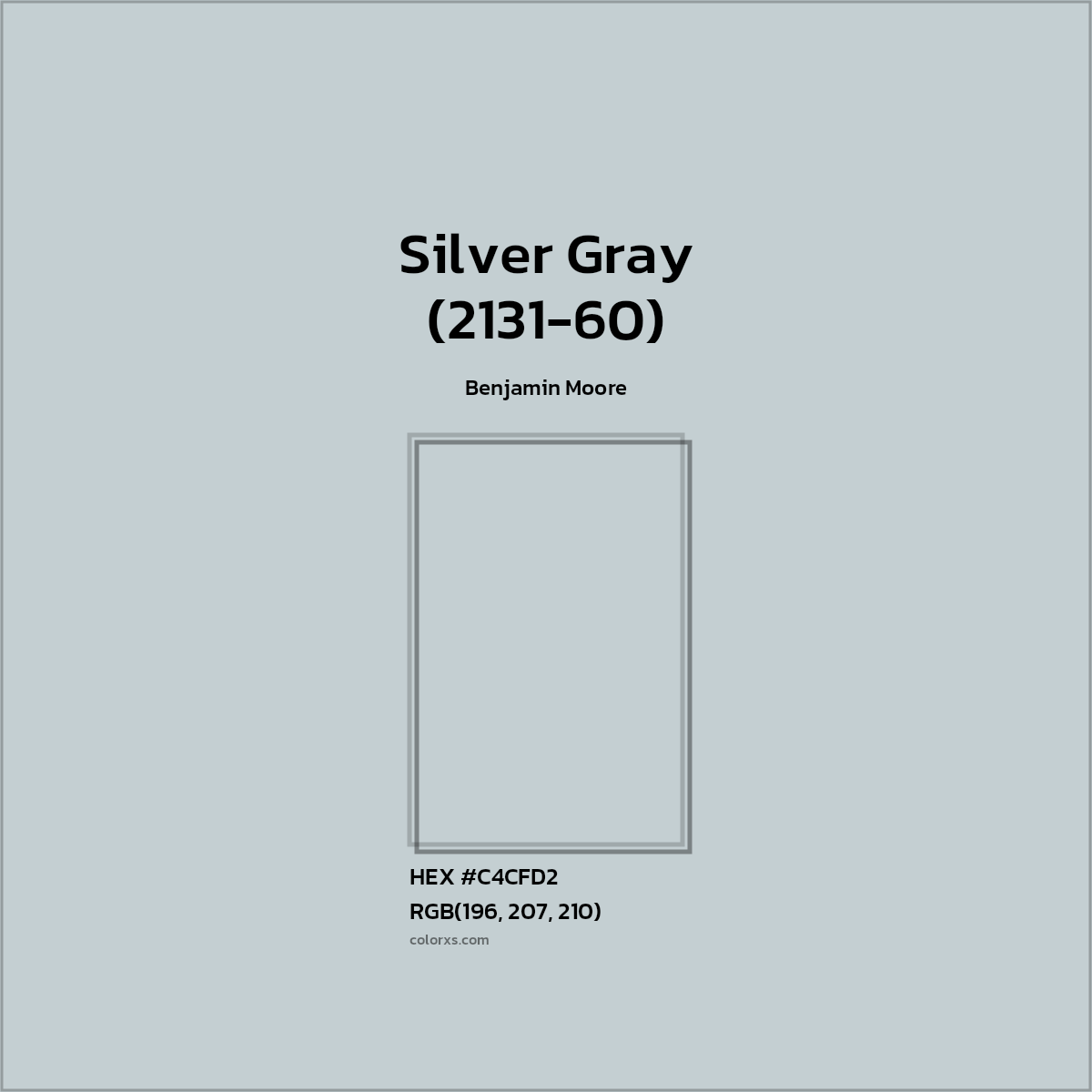 #C4CFD2 Silver Gray (2131-60) Paint Benjamin Moore - Color codes and meaning | Matching colors and paints