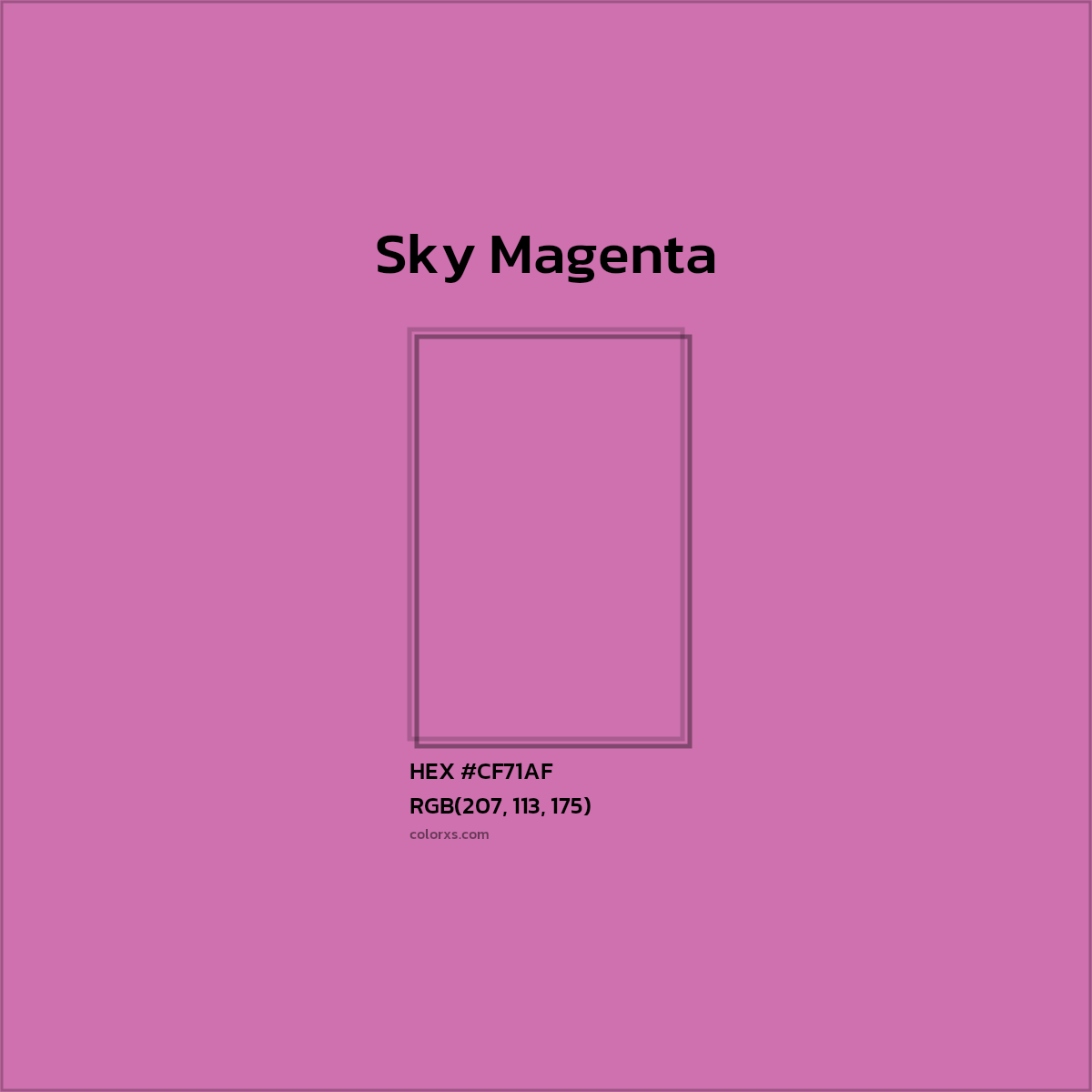 #CF71AF Sky Magenta Color  - Color codes and meaning | Matching colors and paints