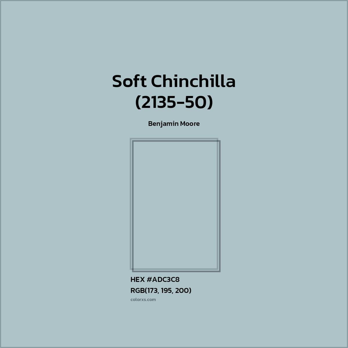 #ADC3C8 Soft Chinchilla (2135-50) Paint Benjamin Moore - Color codes and meaning | Matching colors and paints