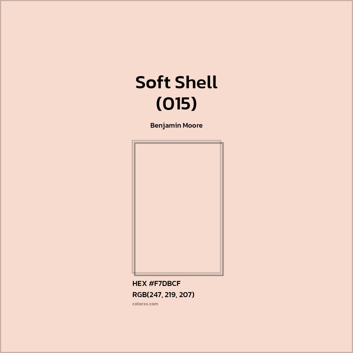 #F7DBCF Soft Shell (015) Paint Benjamin Moore - Color codes and meaning | Matching colors and paints