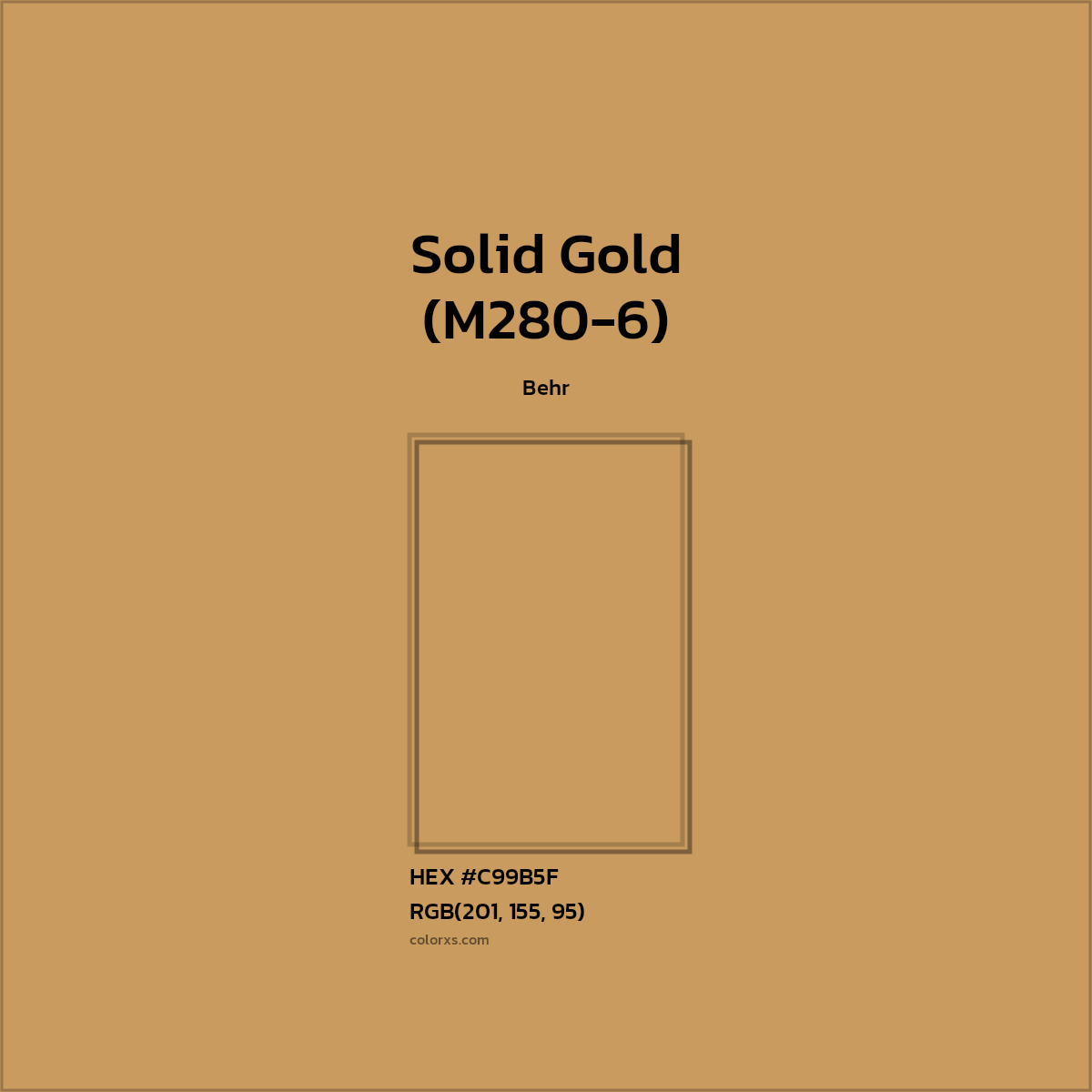 #C99B5F Solid Gold (M280-6) Paint Behr - Color codes and meaning | Matching colors and paints