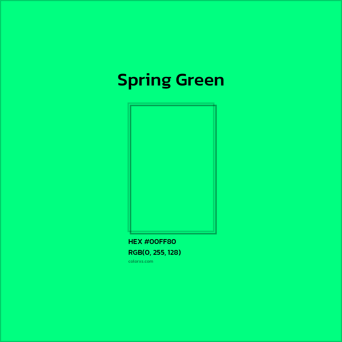 #00FF7F Spring Green Color  - Color codes and meaning | Matching colors and paints