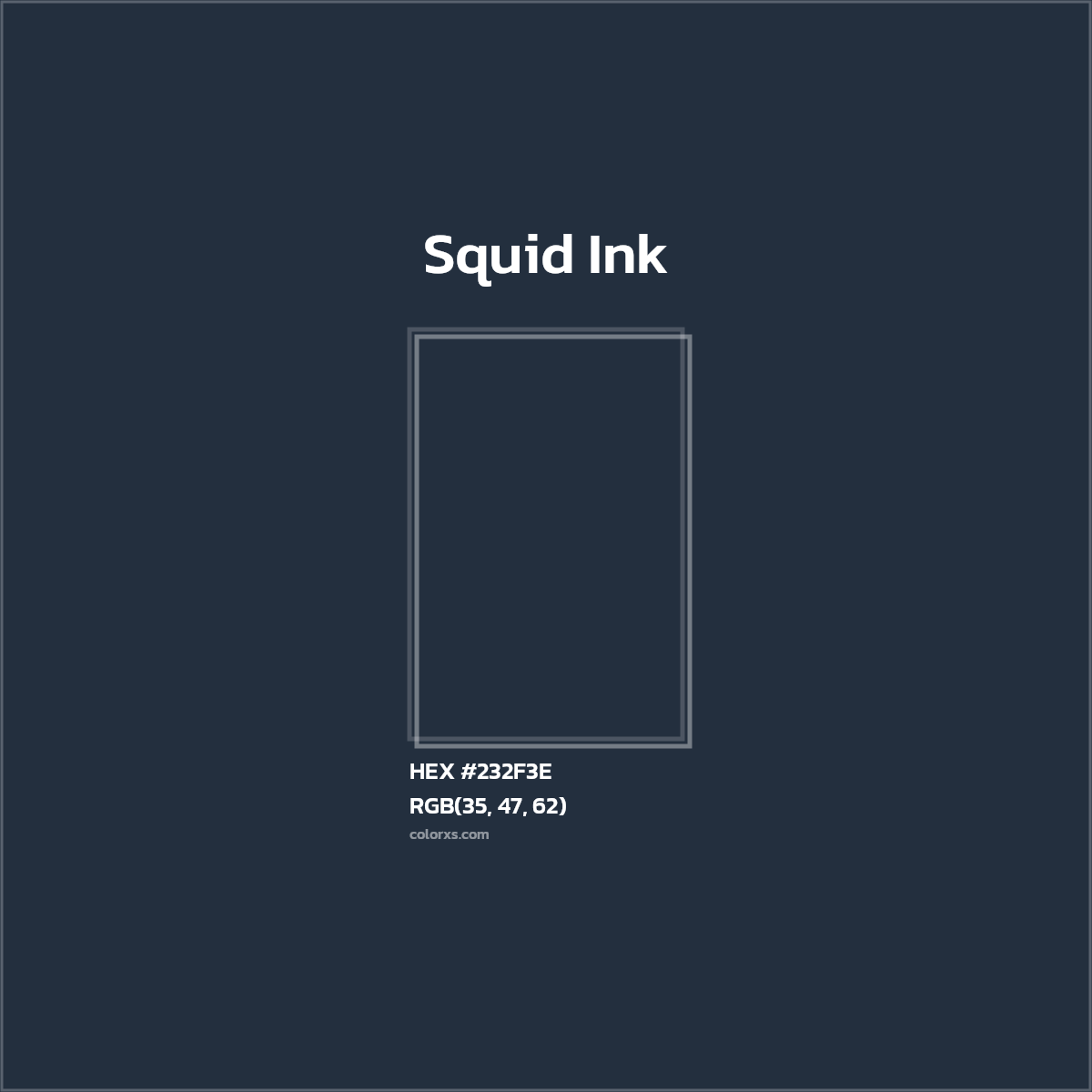 #232F3E Squid Ink Color  - Color codes and meaning | Matching colors and paints