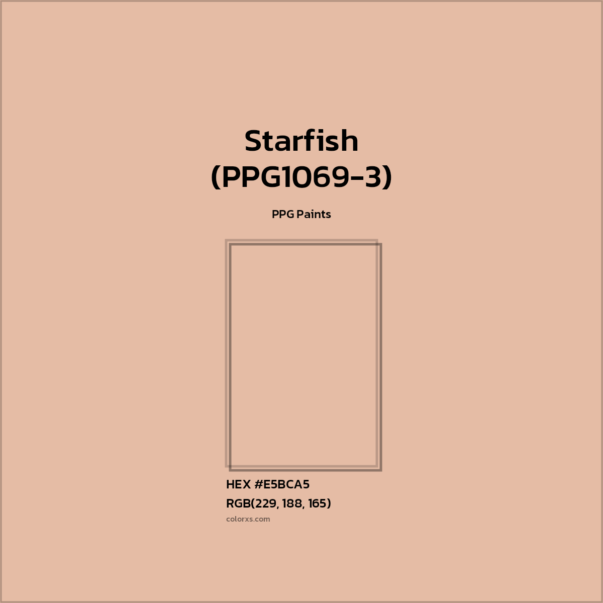#E5BCA5 Starfish (PPG1069-3) Paint PPG Paints - Color codes and meaning | Matching colors and paints