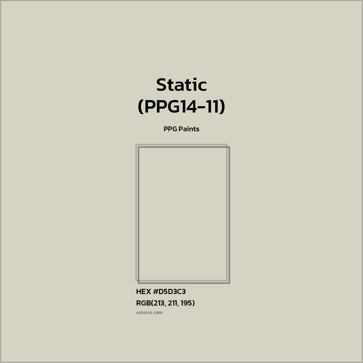 #D5D3C3 Static (PPG14-11) Paint PPG Paints - Color codes and meaning | Matching colors and paints