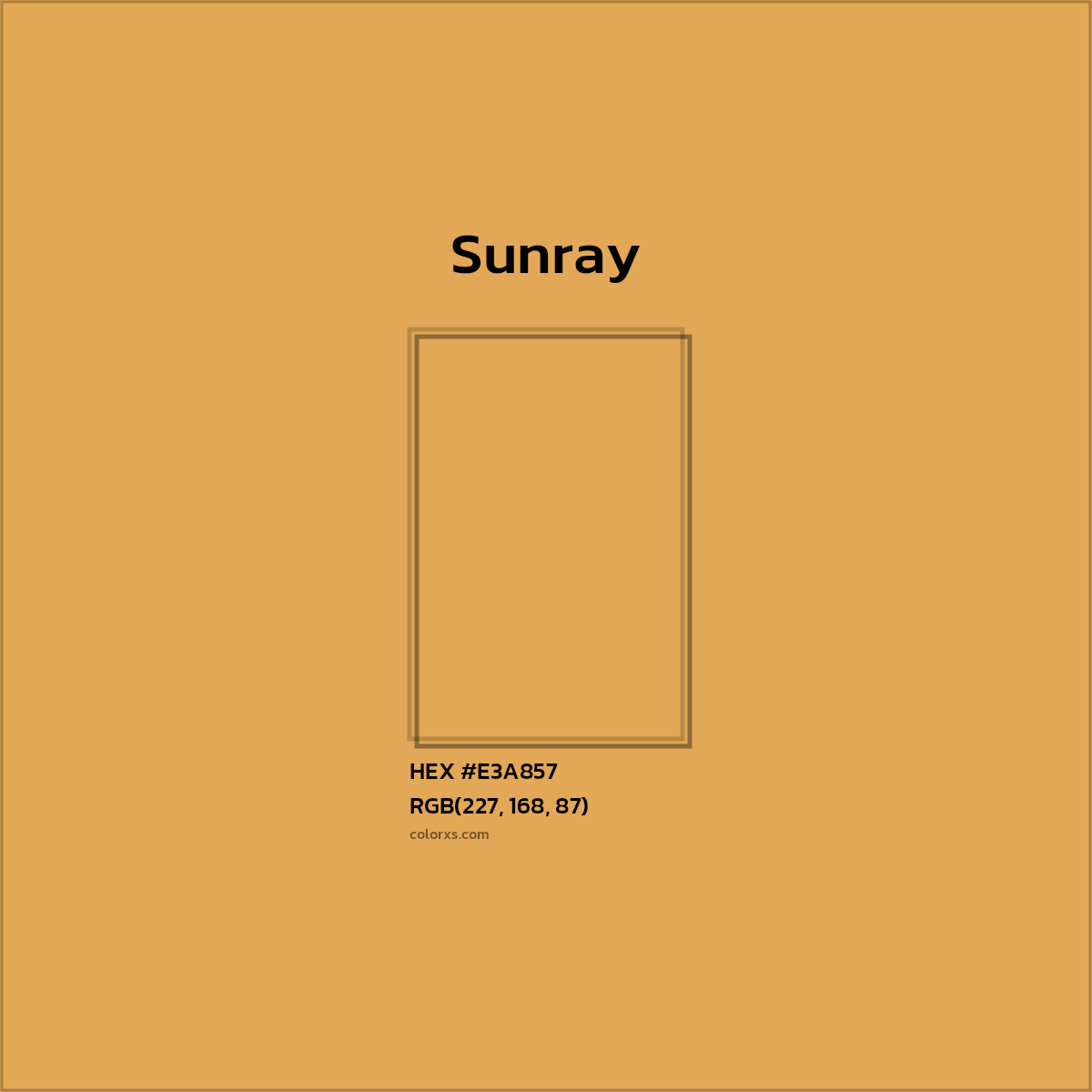 #E3A857 Sunray Color  - Color codes and meaning | Matching colors and paints