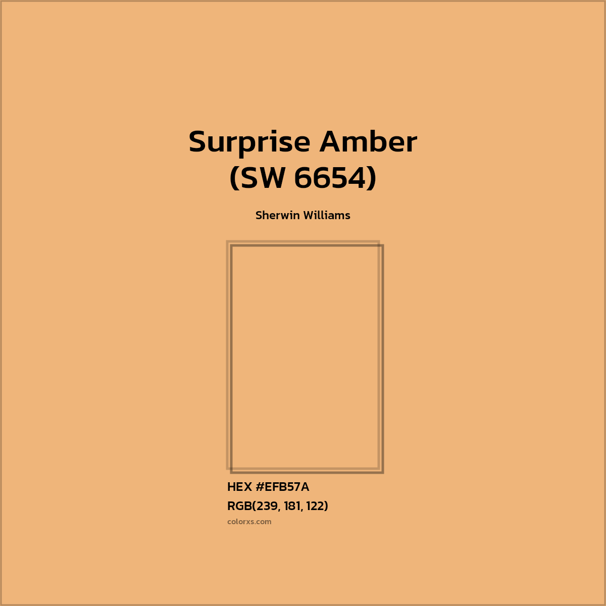 #EFB57A Surprise Amber (SW 6654) Paint Sherwin Williams - Color codes and meaning | Matching colors and paints