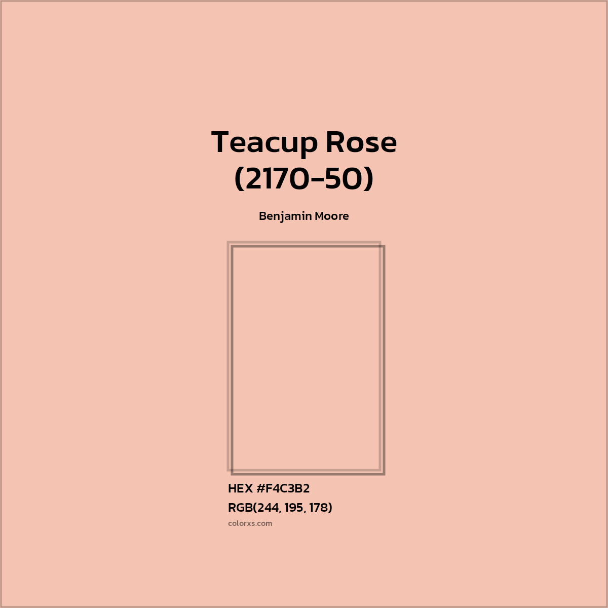#F4C3B2 Teacup Rose (2170-50) Paint Benjamin Moore - Color codes and meaning | Matching colors and paints