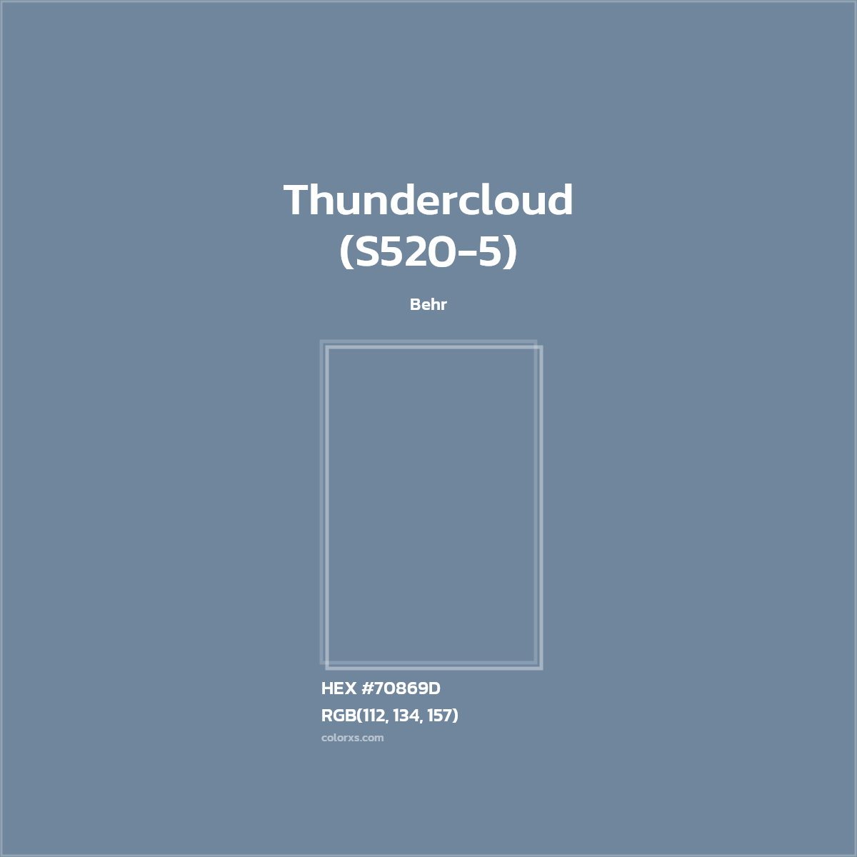#70869D Thundercloud (S520-5) Paint Behr - Color codes and meaning | Matching colors and paints