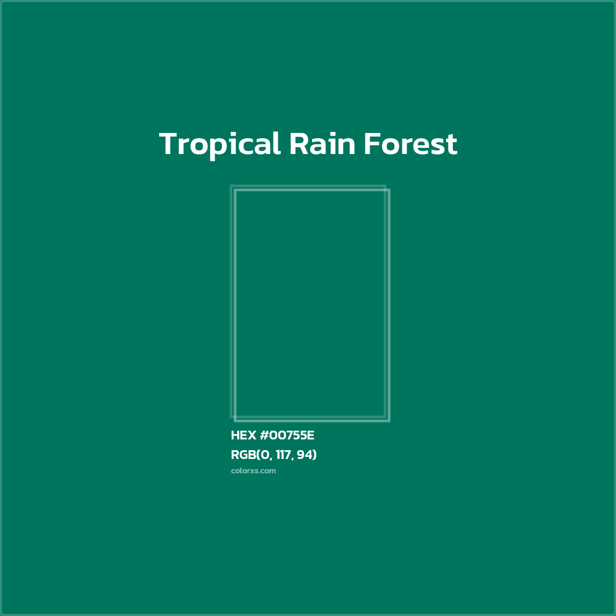 #00755E Tropical Rain Forest Color Crayola Crayons - Color codes and meaning | Matching colors and paints