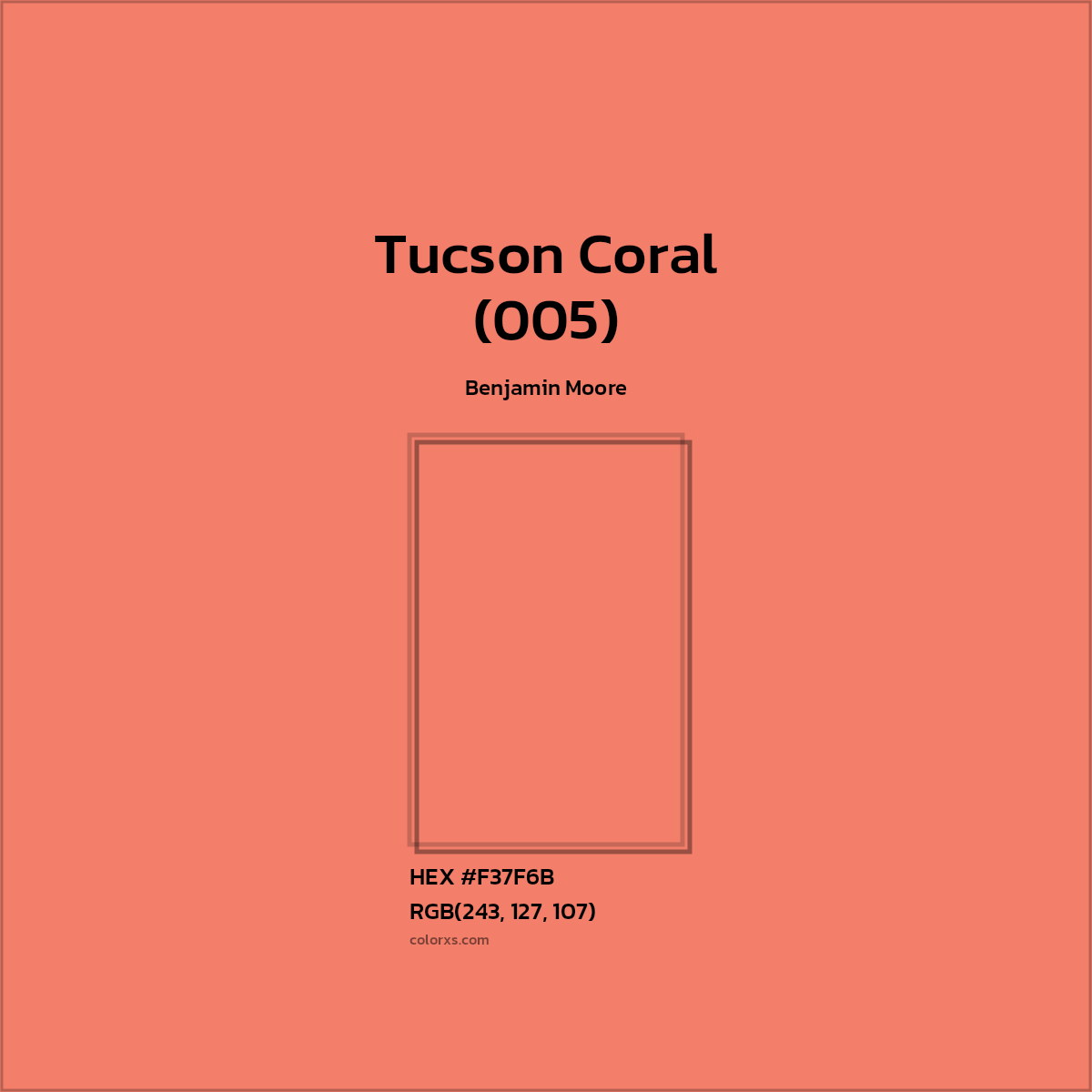 #F37F6B Tucson Coral (005) Paint Benjamin Moore - Color codes and meaning | Matching colors and paints