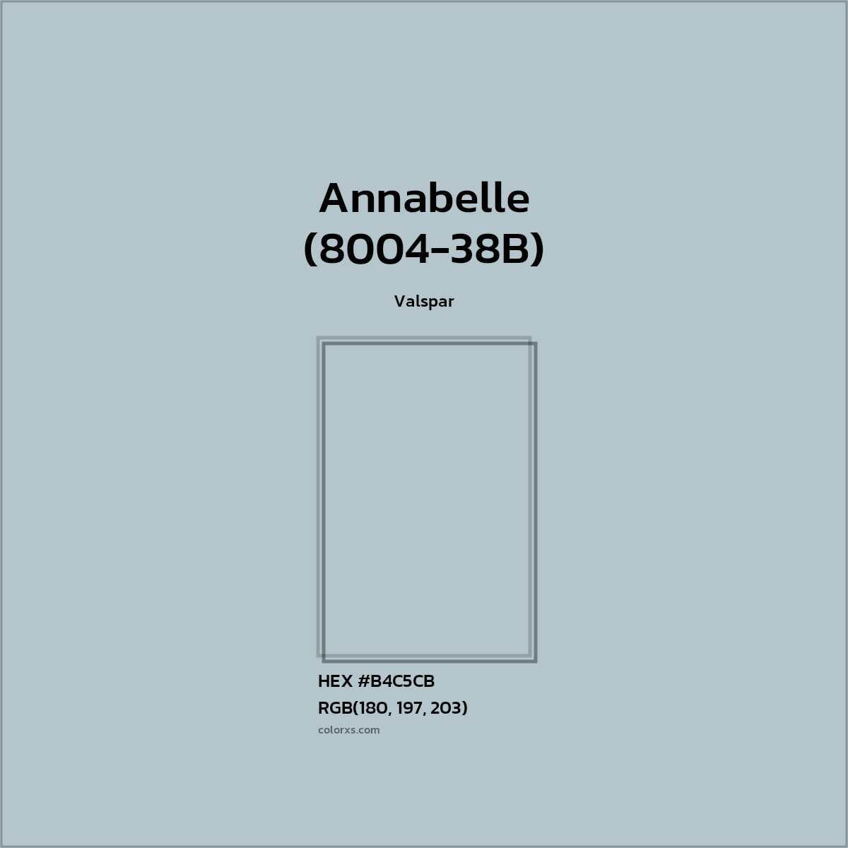 #B4C5CB Annabelle (8004-38B) Paint Valspar - Color codes and meaning | Matching colors and paints