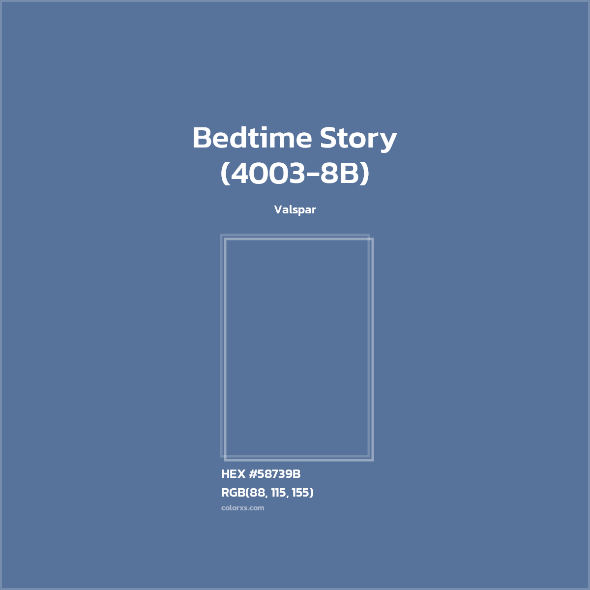 #58739B Bedtime Story (4003-8B) Paint Valspar - Color codes and meaning | Matching colors and paints