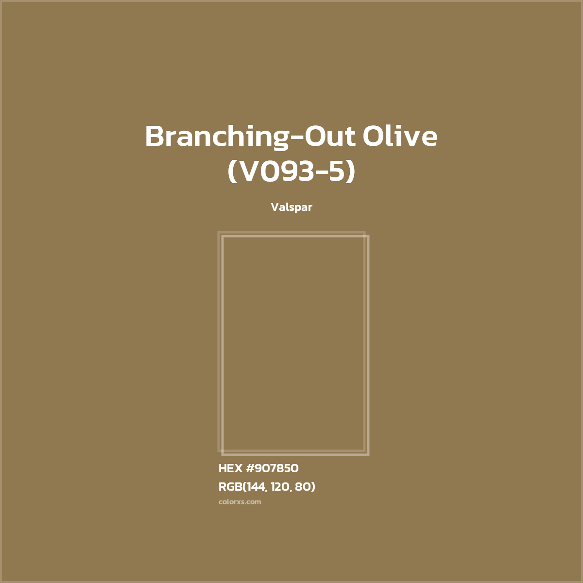 #907850 Branching-Out Olive (V093-5) Paint Valspar - Color codes and meaning | Matching colors and paints