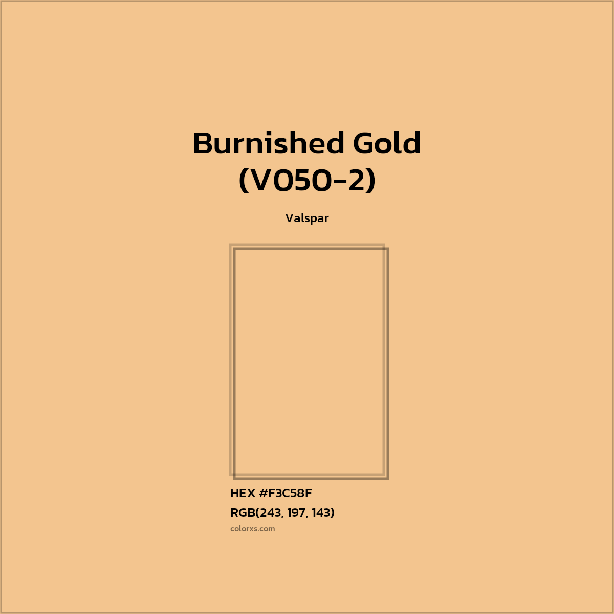 #F3C58F Burnished Gold (V050-2) Paint Valspar - Color codes and meaning | Matching colors and paints