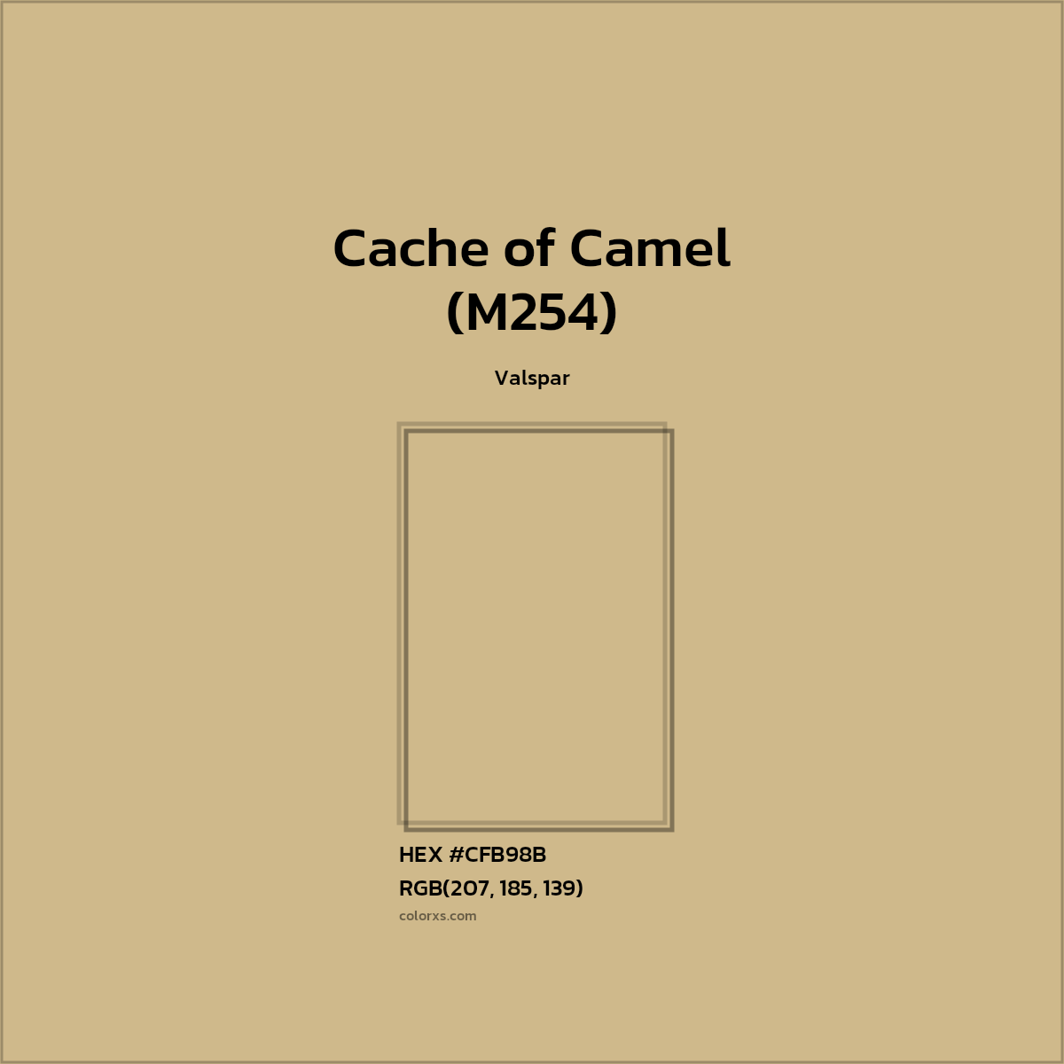 #CFB98B Cache of Camel (M254) Paint Valspar - Color codes and meaning | Matching colors and paints