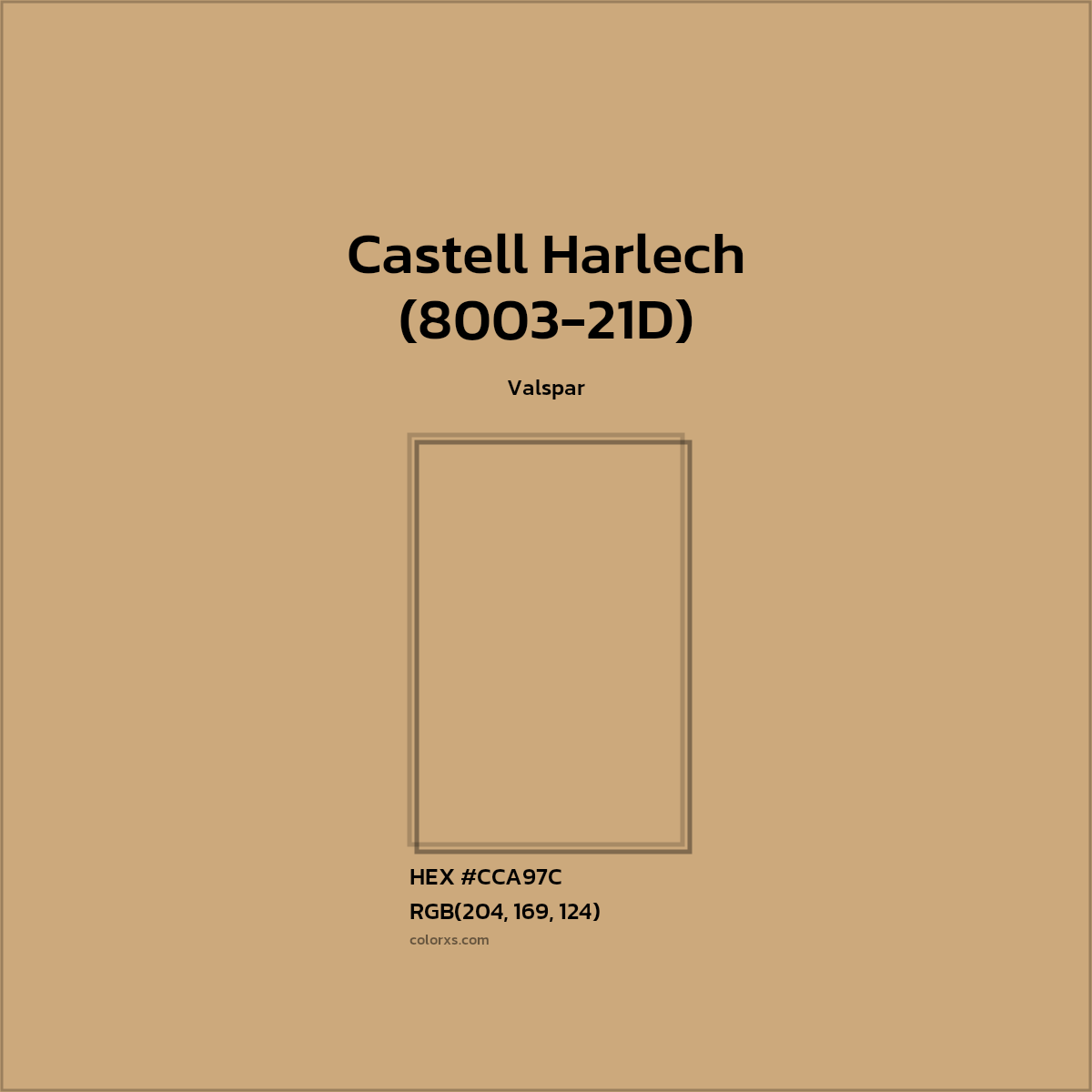 #CCA97C Castell Harlech (8003-21D) Paint Valspar - Color codes and meaning | Matching colors and paints