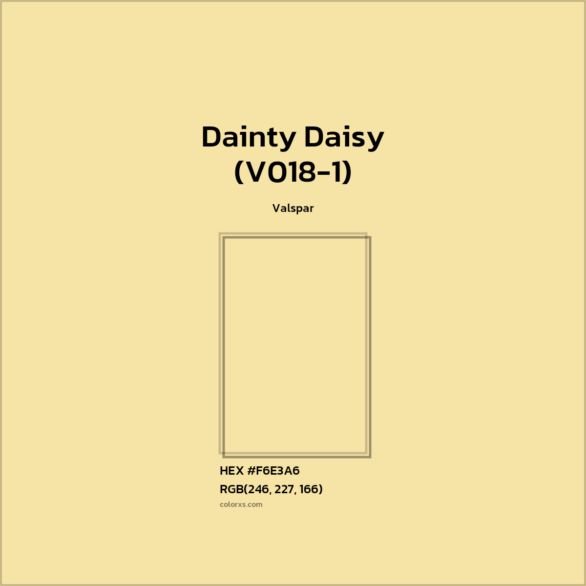 #F6E3A6 Dainty Daisy (V018-1) Paint Valspar - Color codes and meaning | Matching colors and paints