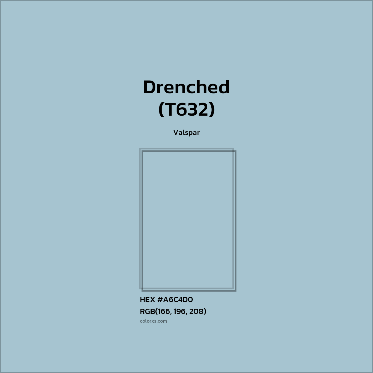 #A6C4D0 Drenched (T632) Paint Valspar - Color codes and meaning | Matching colors and paints