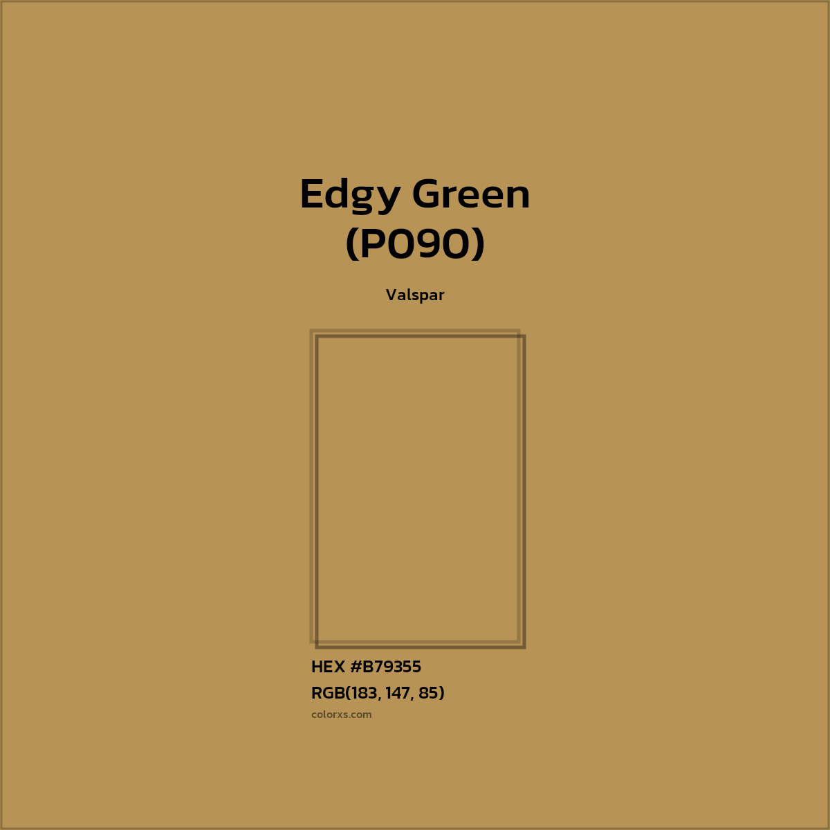 #B79355 Edgy Green (P090) Paint Valspar - Color codes and meaning | Matching colors and paints