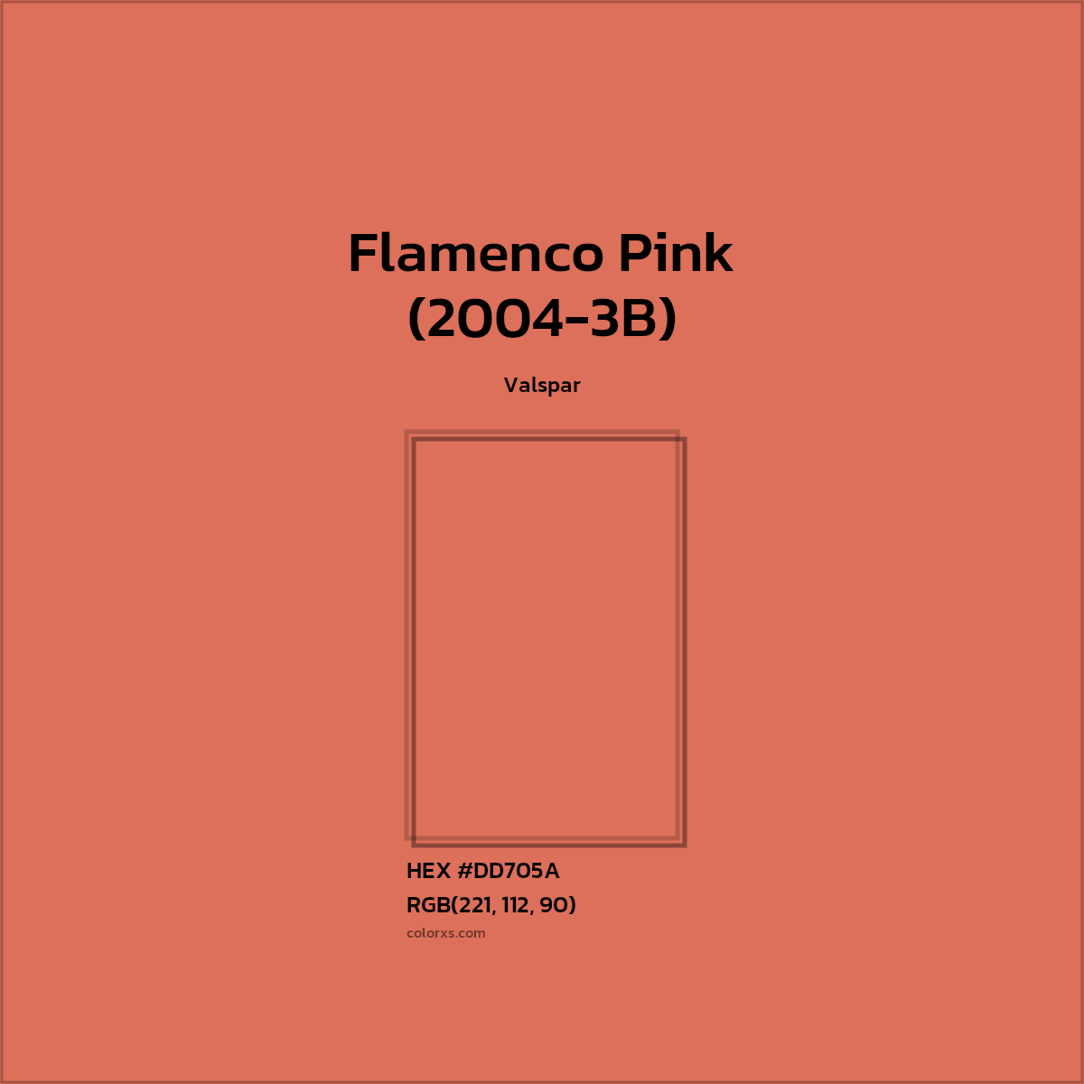 #DD705A Flamenco Pink (2004-3B) Paint Valspar - Color codes and meaning | Matching colors and paints