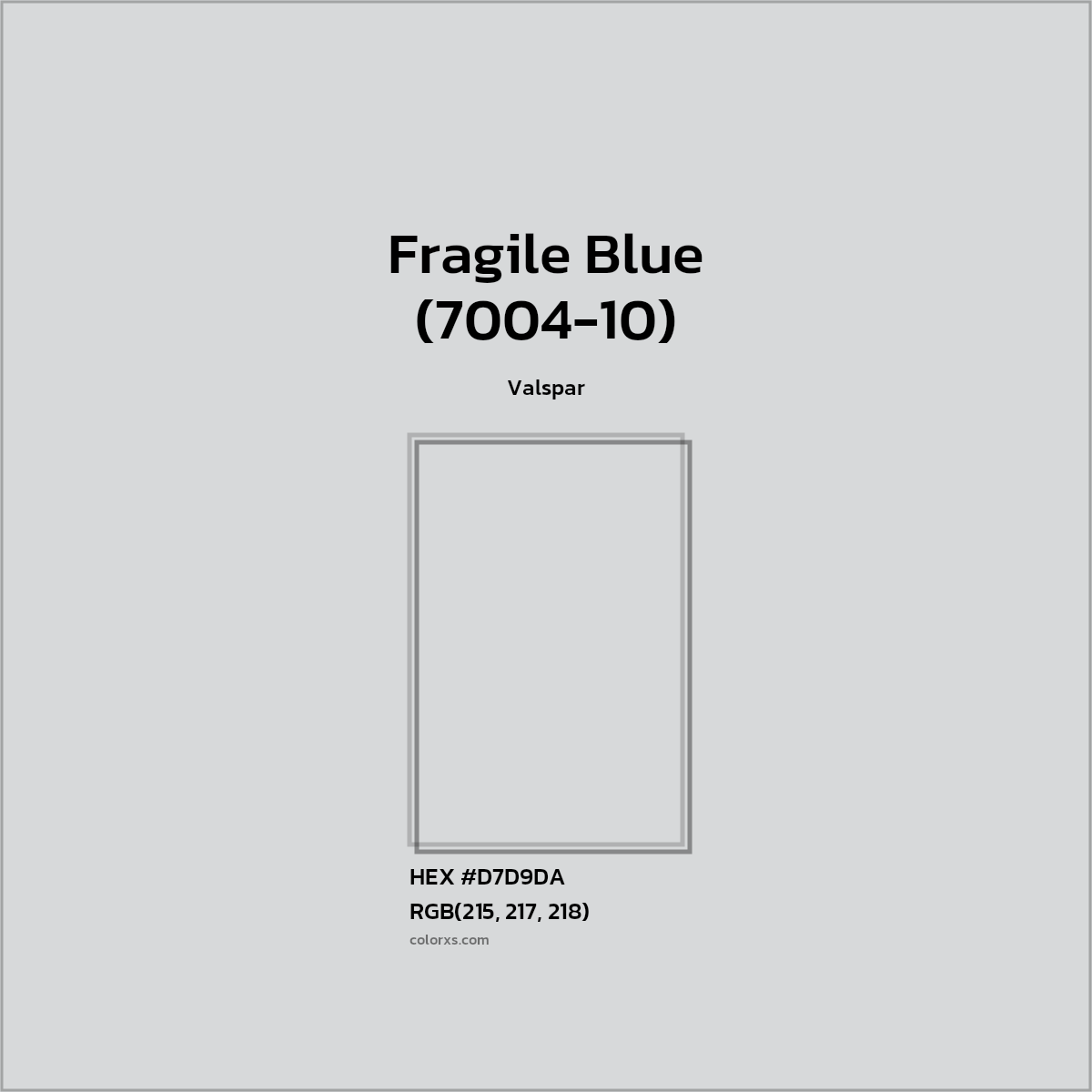#D7D9DA Fragile Blue (7004-10) Paint Valspar - Color codes and meaning | Matching colors and paints